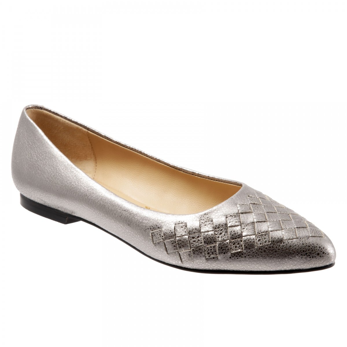 Trotters Signature Estee Woven Women's Casual Flats - Silver - main