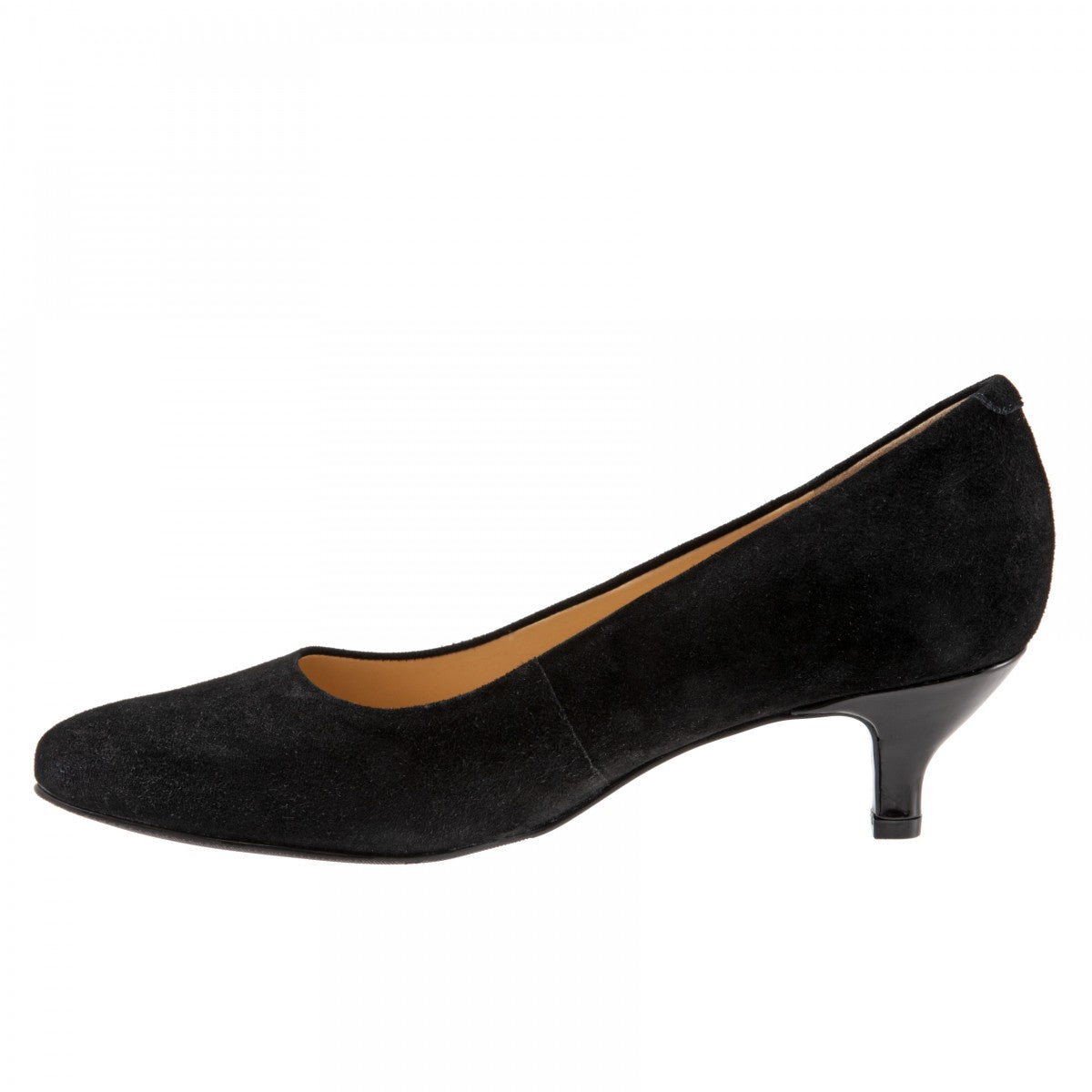 Trotters Kiera - Black Suede - inside