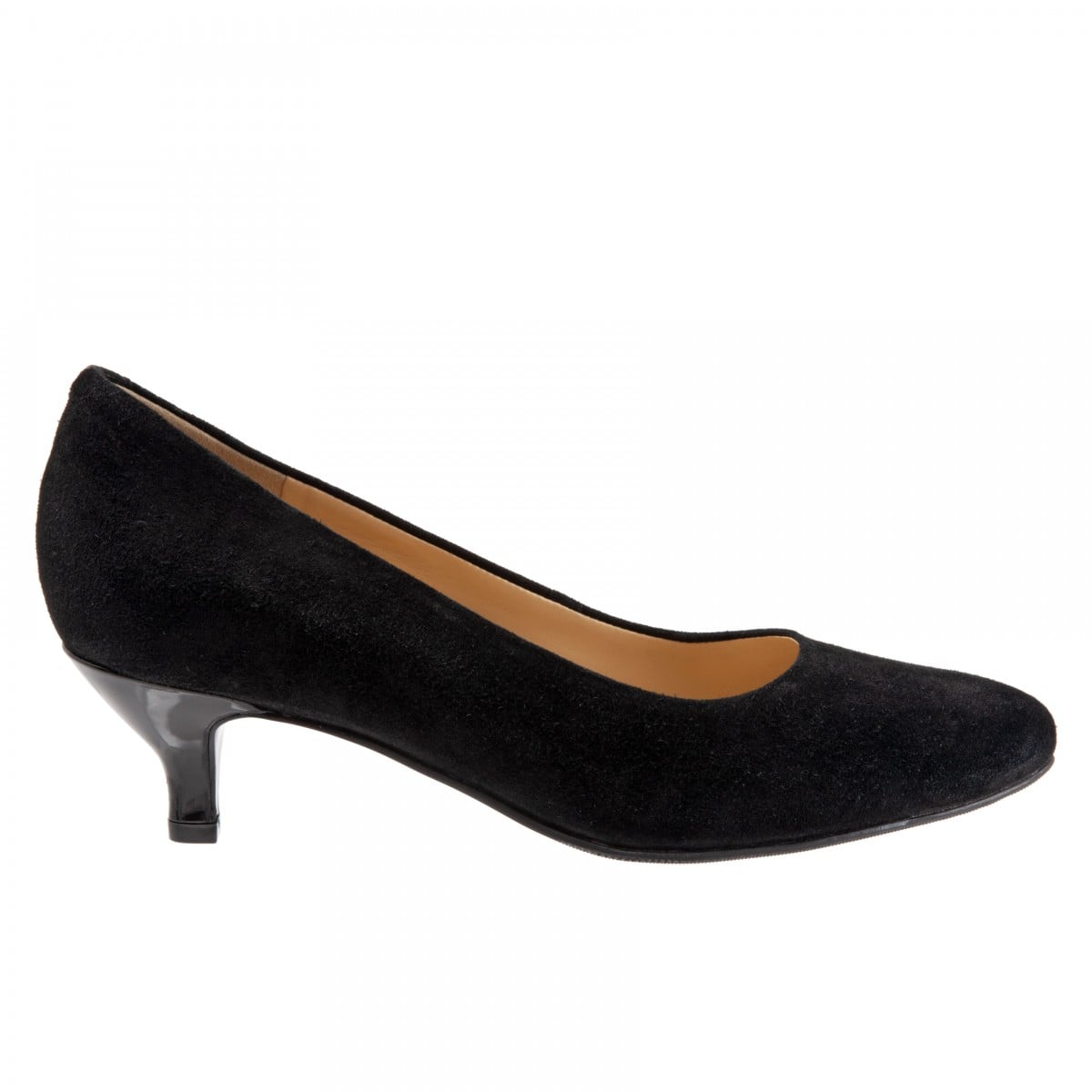 Trotters Kiera - Black Suede - outside