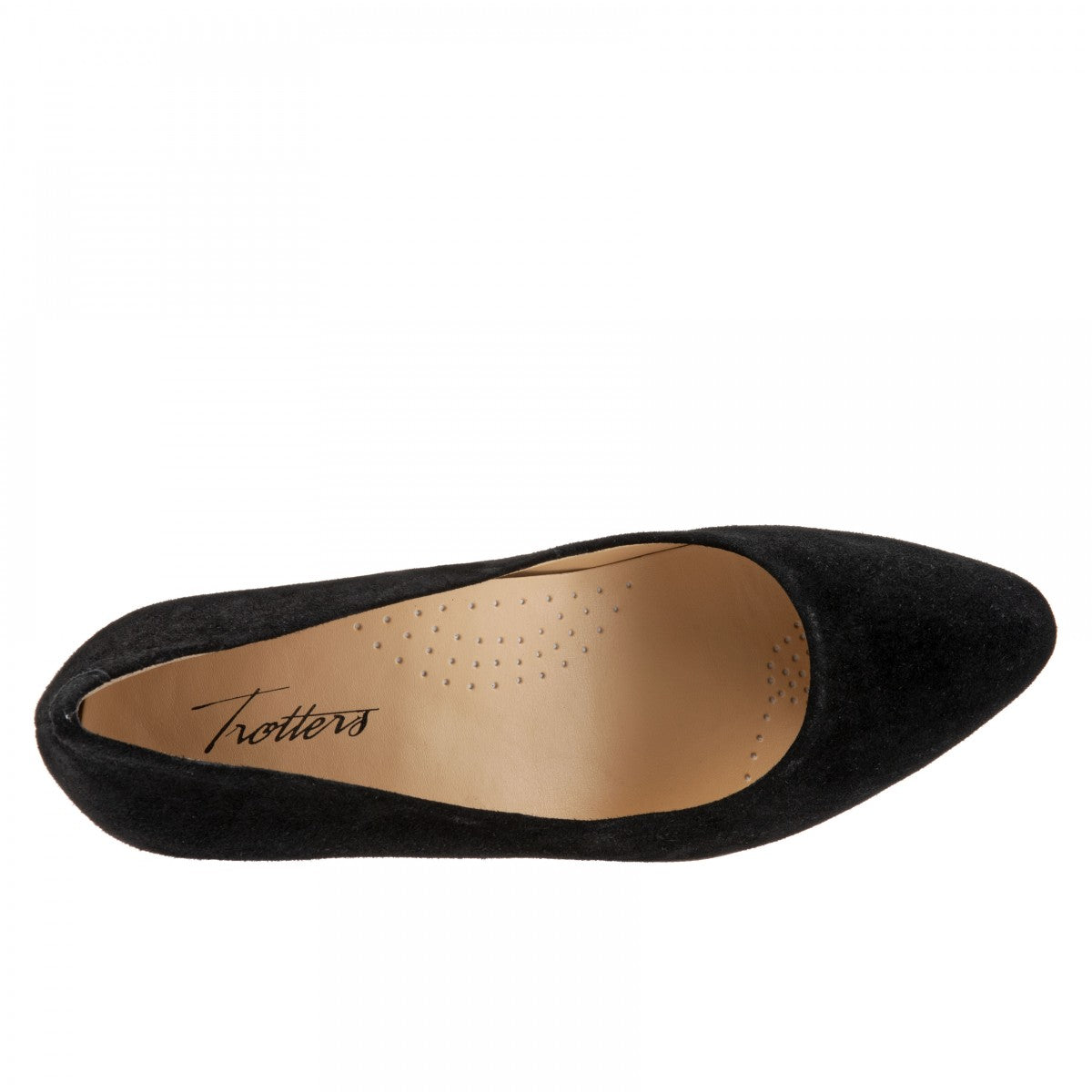 Trotters Kiera - Black Suede - top
