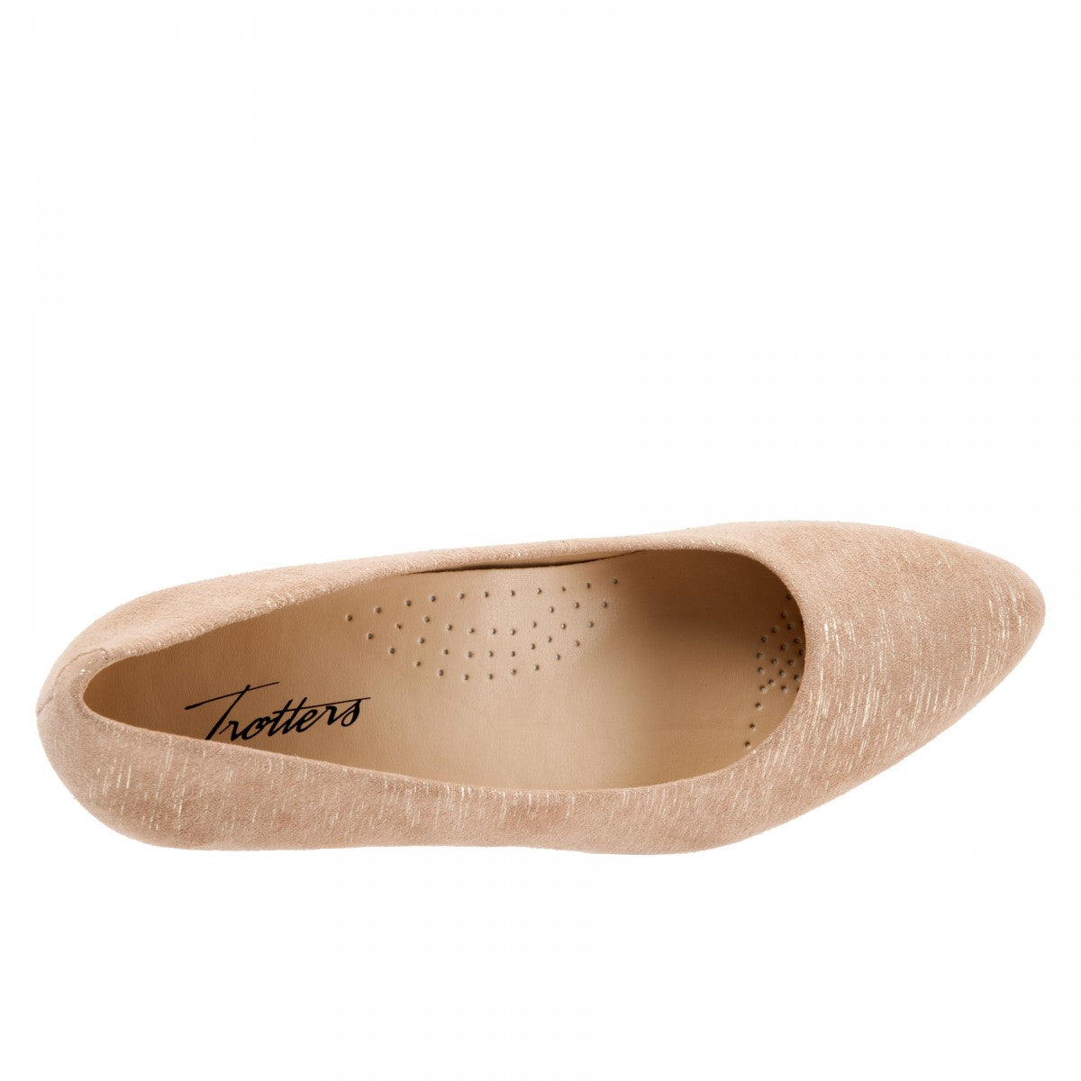 Trotters Kiera Women's Heeled Pump - Tan Metallic - top