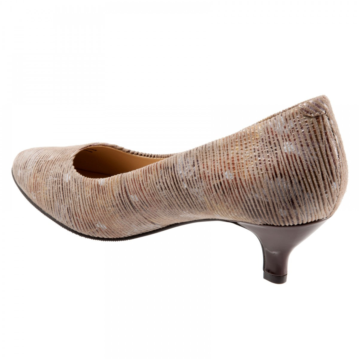 Trotters Kiera Women's Heeled Pump - Tan Multi - back34