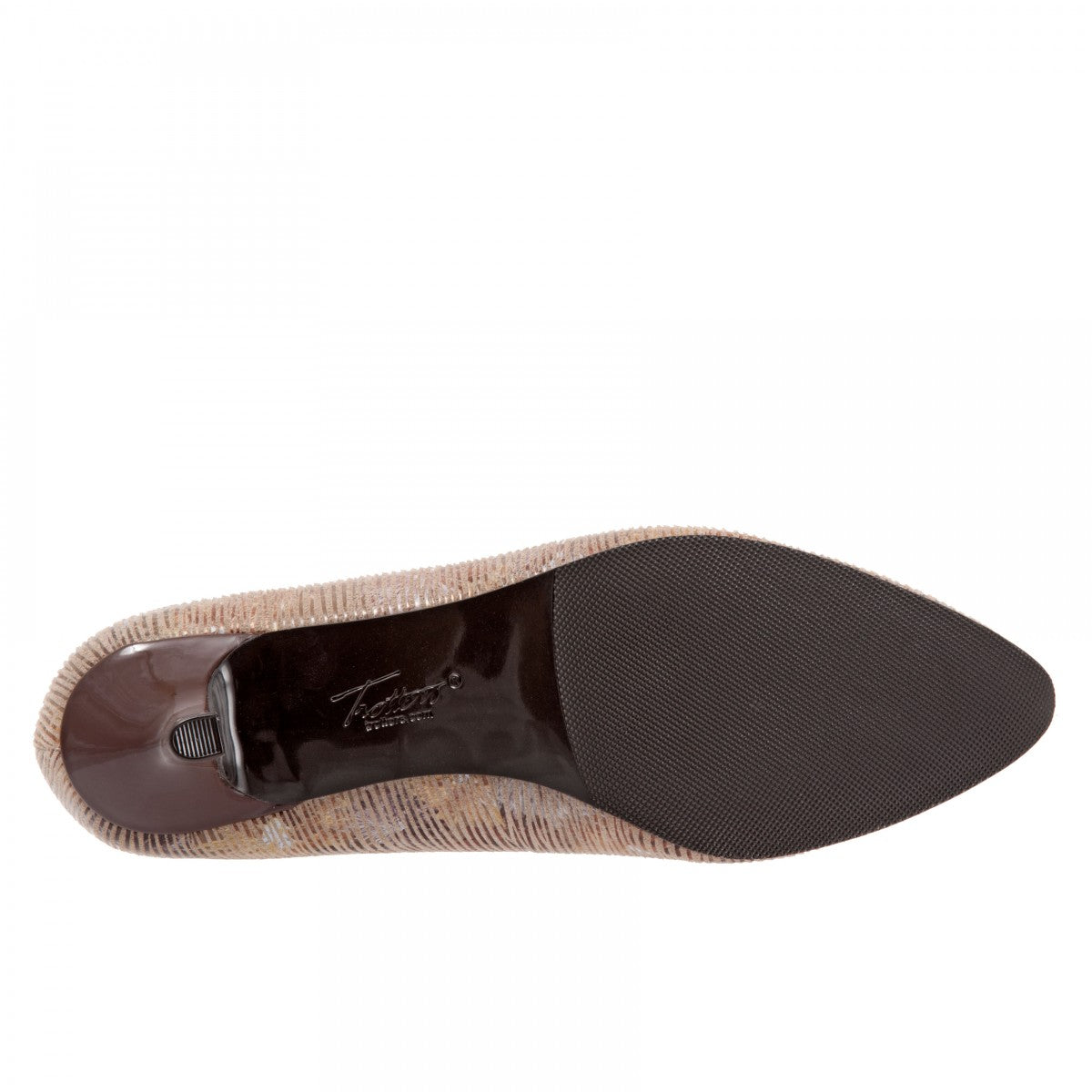 Trotters Kiera Women's Heeled Pump - Tan Multi - bottom