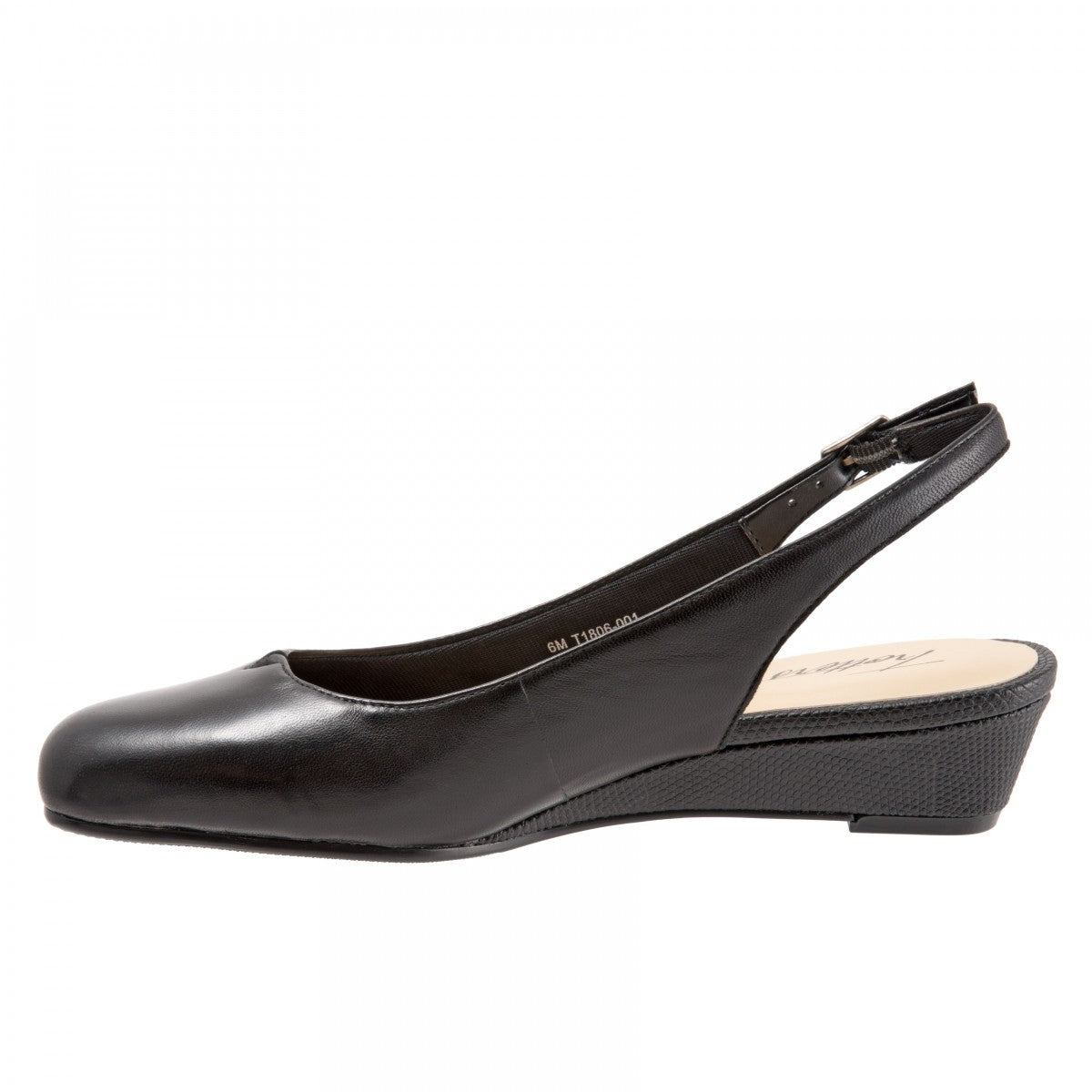 Trotters Lenore Women's Slingback Wedge - Black - inside