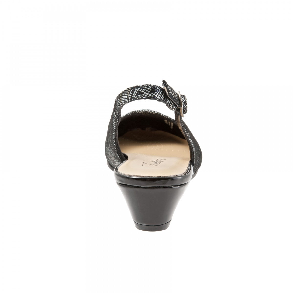Trotters Lenore Women's Slingback Wedge - Blk Multi - back