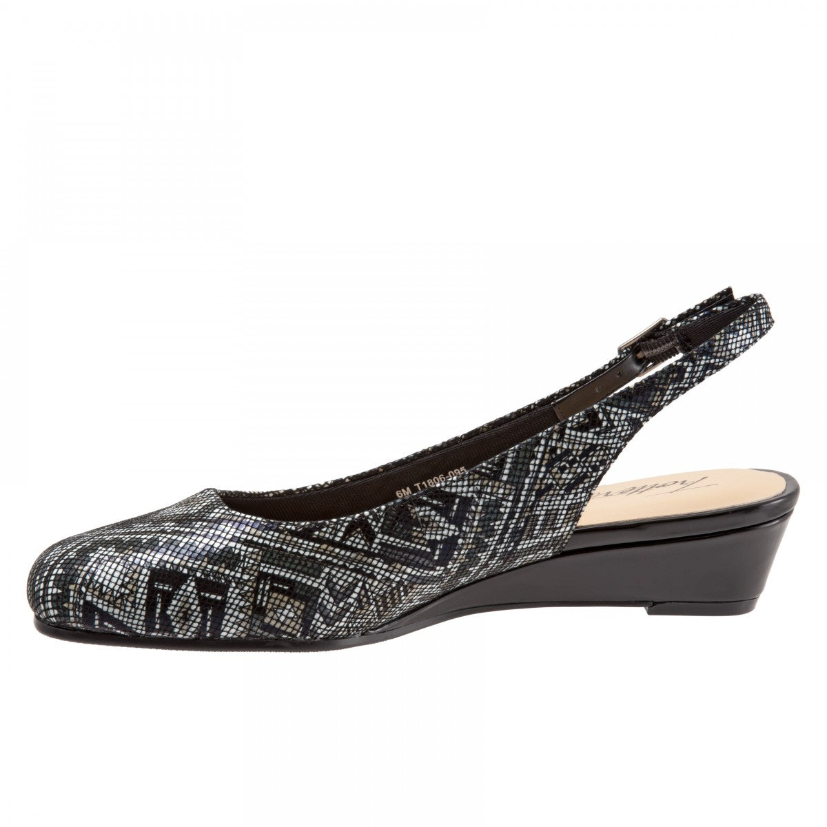 Trotters Lenore Women's Slingback Wedge - Blk Multi - inside