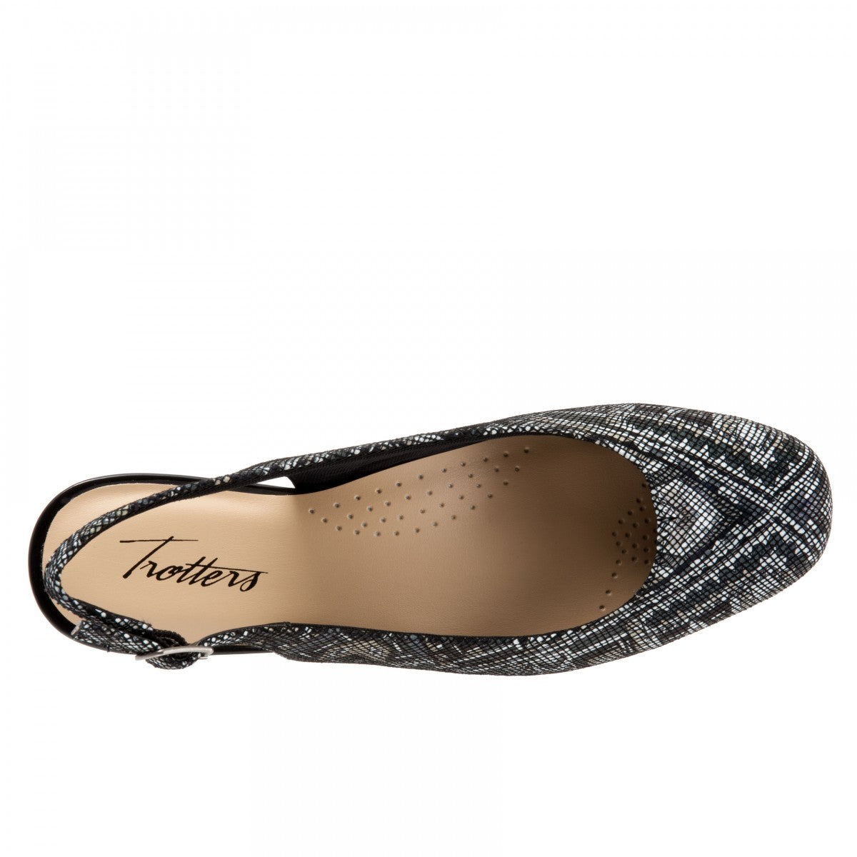 Trotters Lenore Women's Slingback Wedge - Blk Multi - top