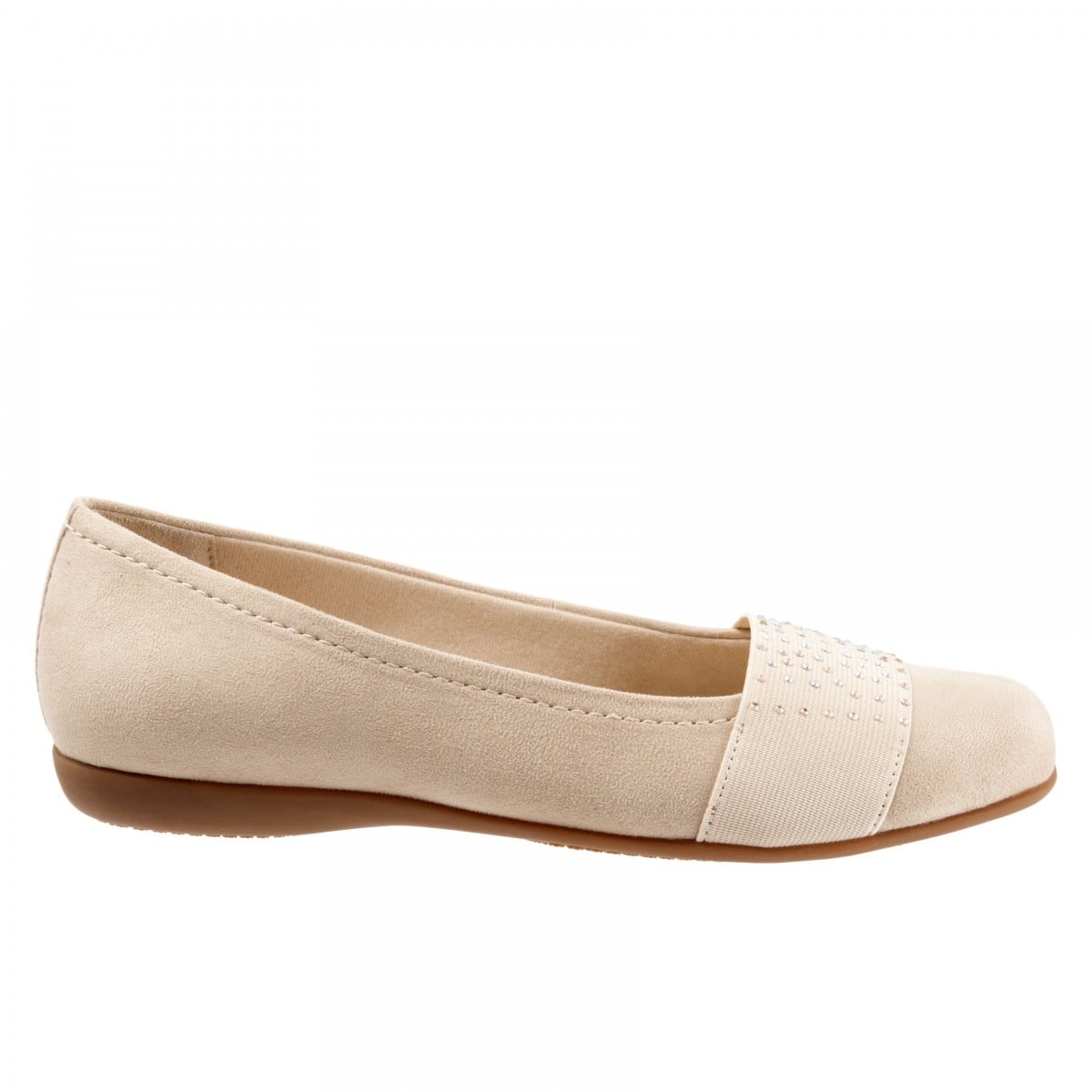 Trotters Samantha Women's Comfort Flats - Nude - outside