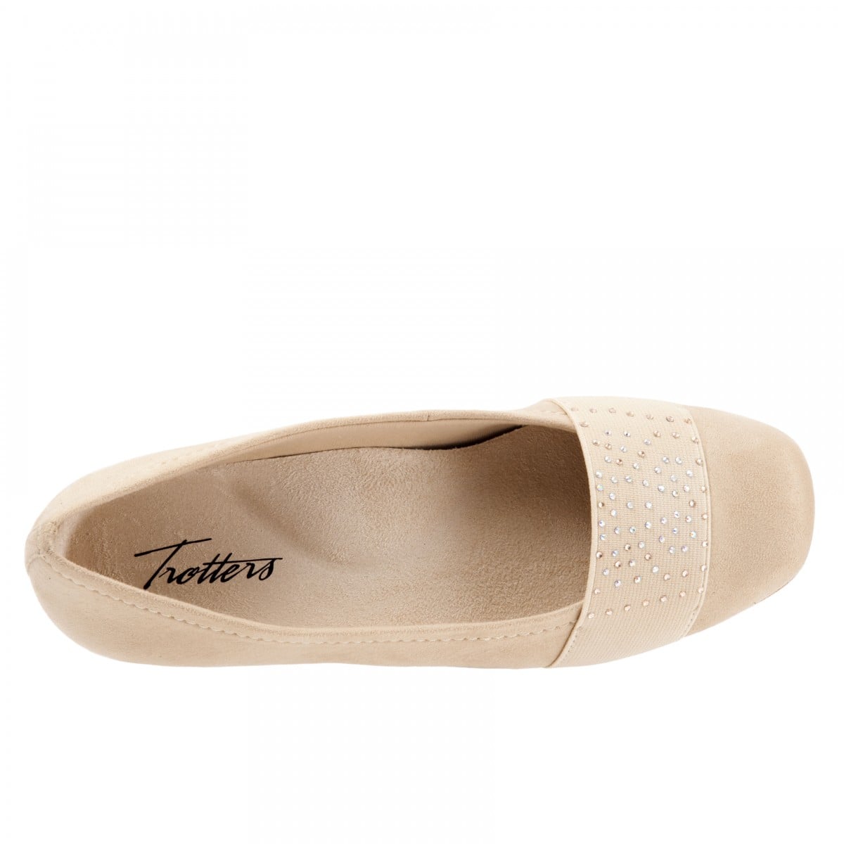 Trotters Samantha Women's Comfort Flats - Nude - top