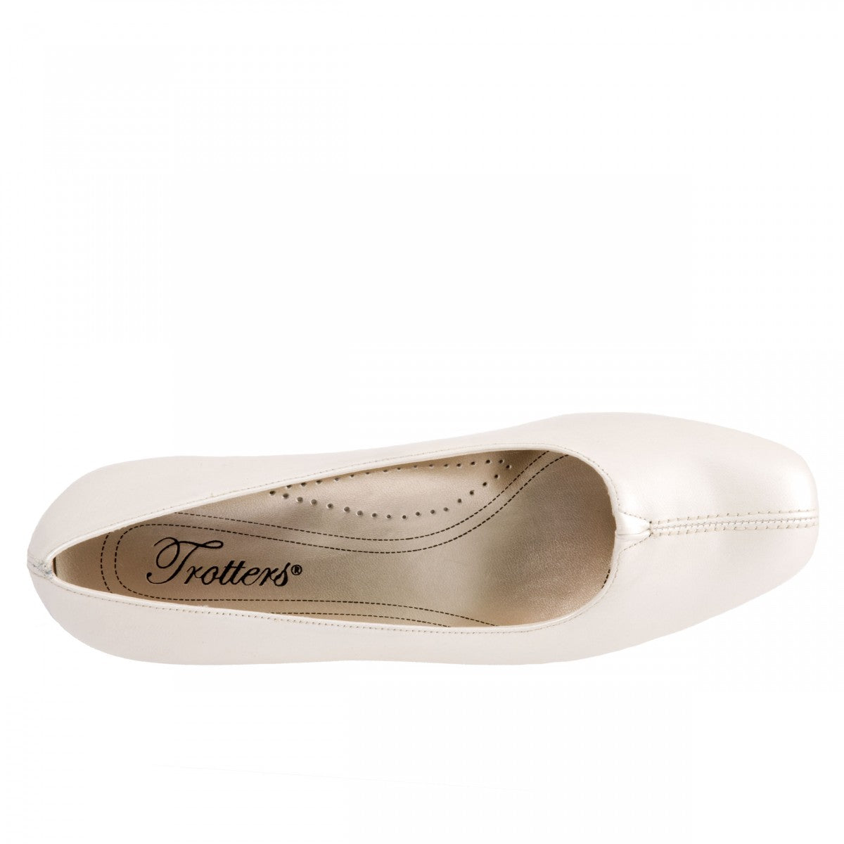 Trotters Doris - Women's Casual Shoes - White Pearl - top