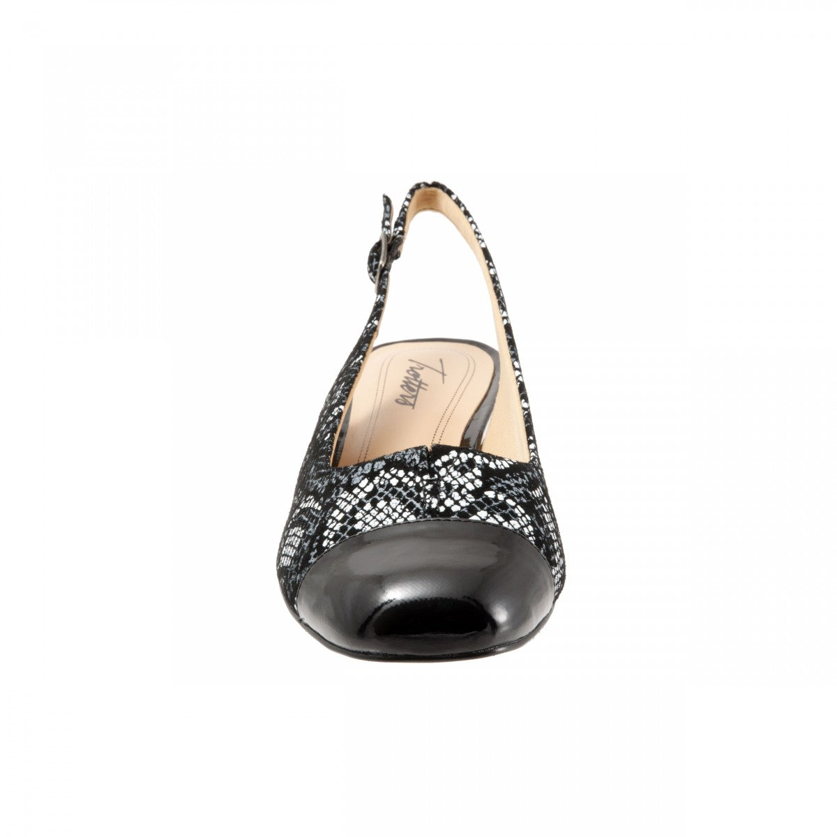 Trotters Dea - Women's Adjutable Dress Shoes - Blk/blk Pear - front