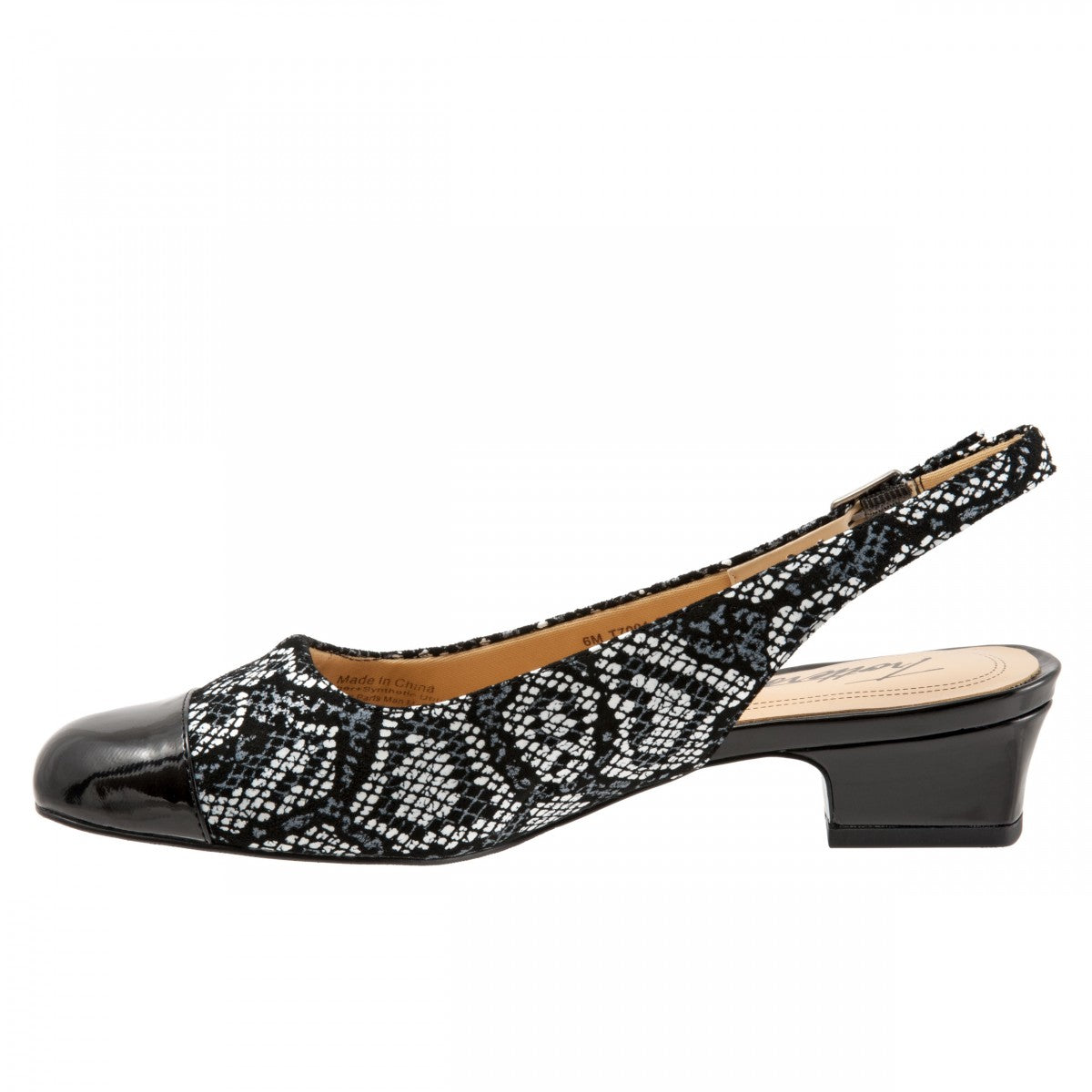 Trotters Dea - Women's Adjutable Dress Shoes - Blk/blk Pear - inside
