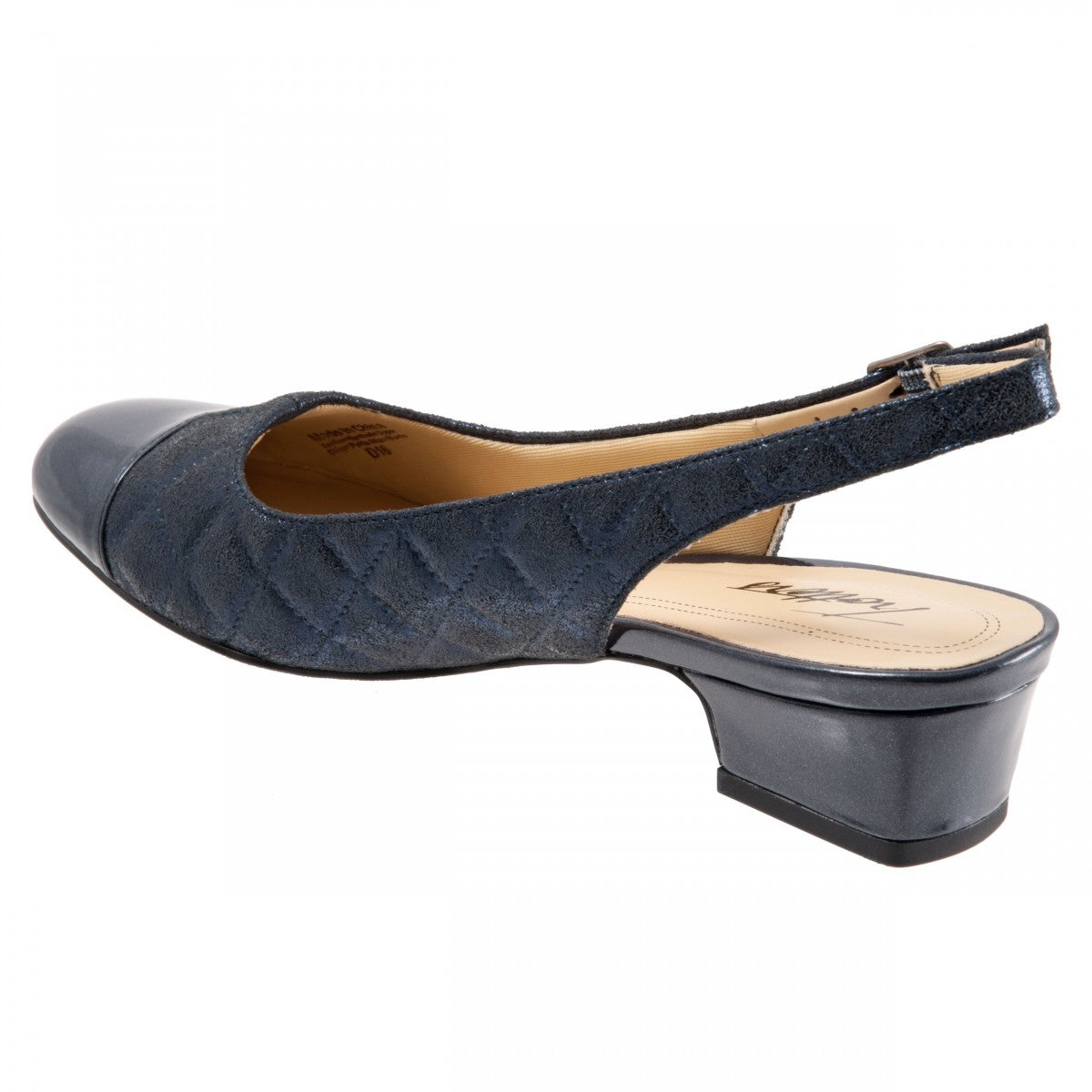 Trotters Dea - Women's Adjutable Dress Shoes - Nvy Quilted - back34