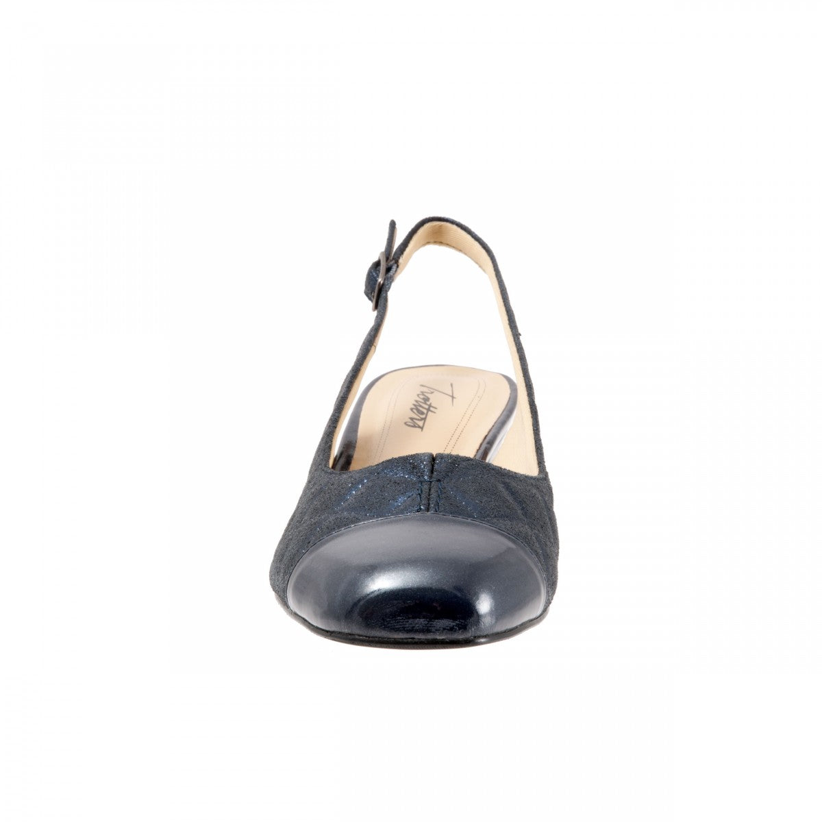 Trotters Dea - Women's Adjutable Dress Shoes - Nvy Quilted - front