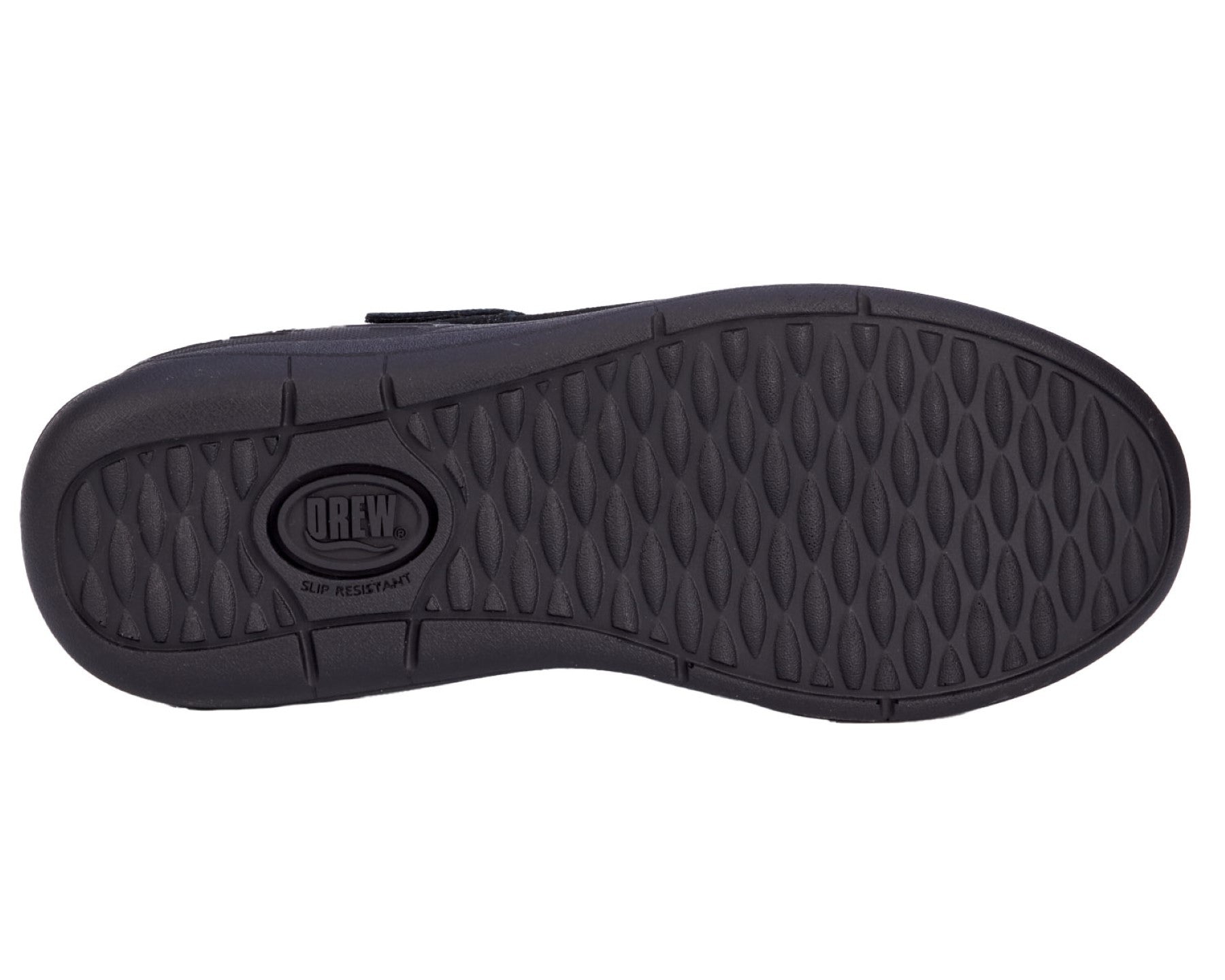 Drew Trust Women's Therapeutic Shoe - Black/Silver Leather - Top View