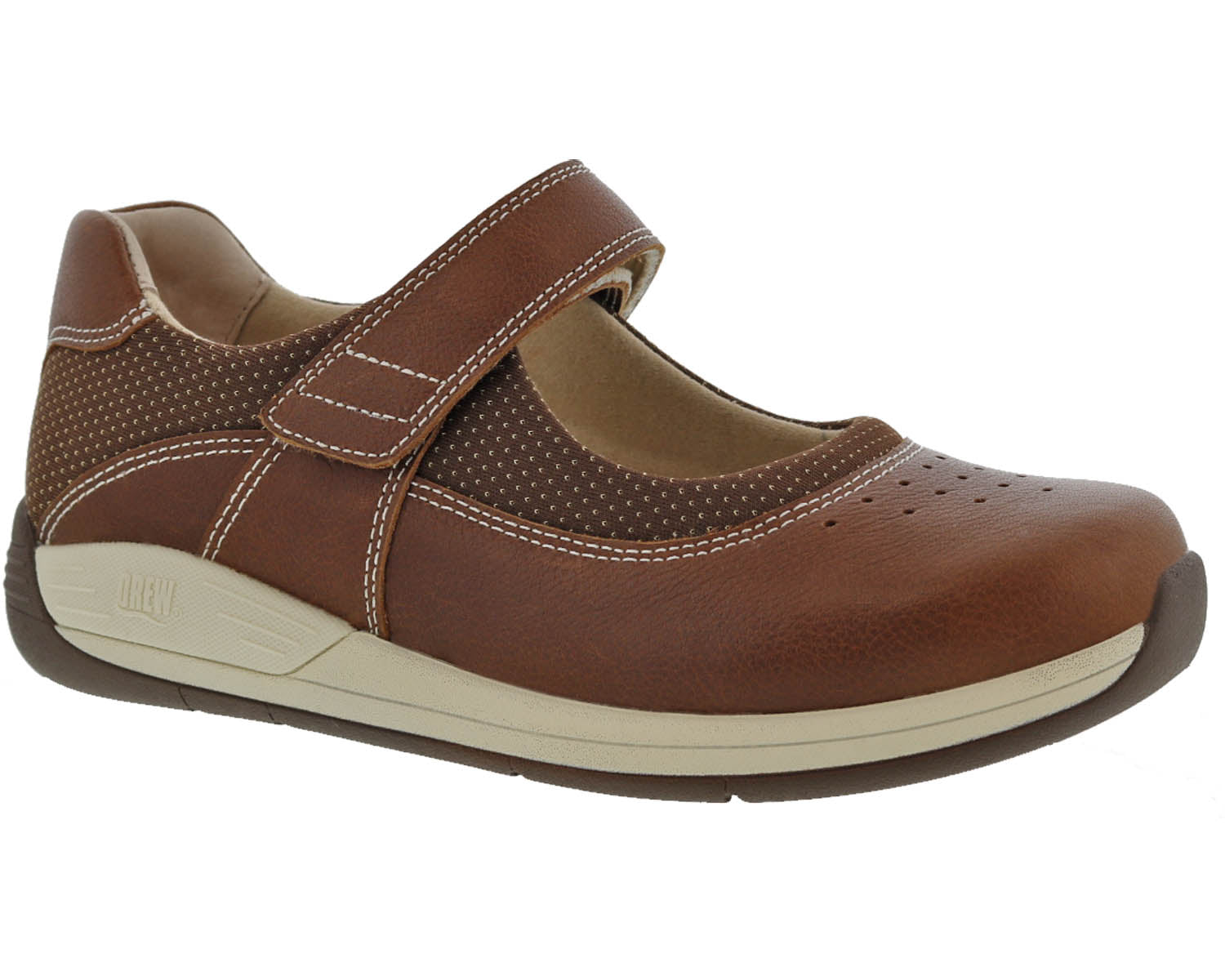 Drew Trust Women's Therapeutic Shoe - Camel Leather - View 2