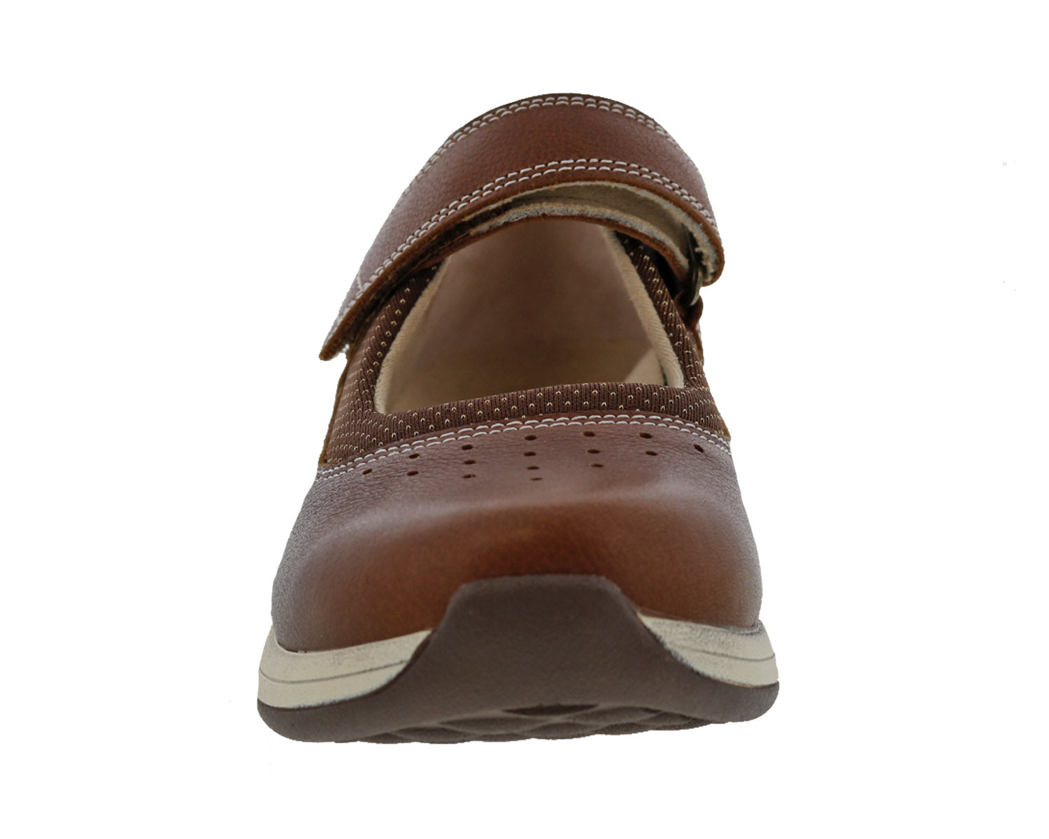 Drew Trust Women's Therapeutic Shoe - Camel Leather - Front View