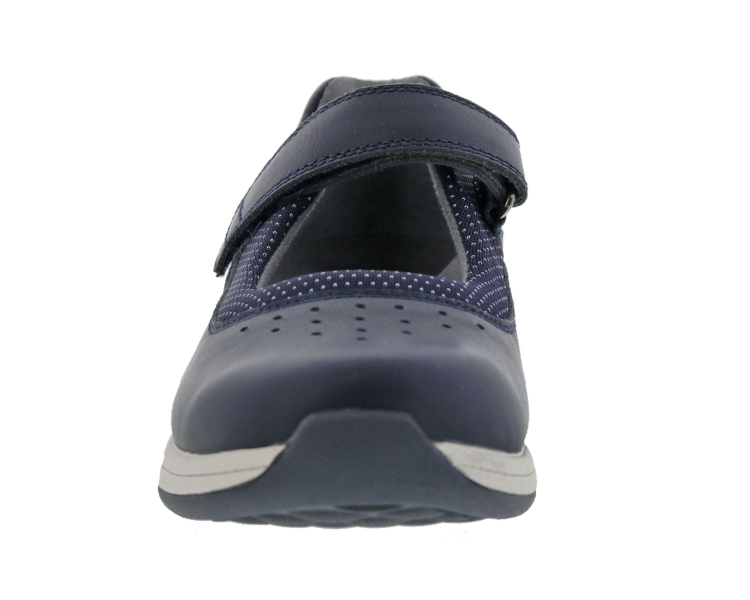 Drew Trust Women's Therapeutic Shoe - Navy Leather - Front View
