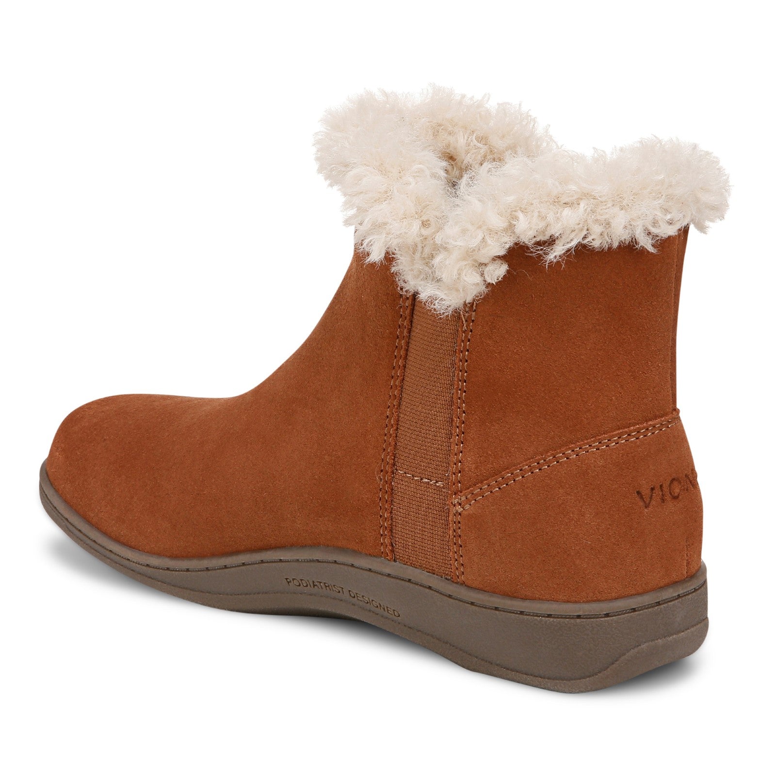 Vionic Unwind Bootie - Women's Ankle Bootie Slipper - Tan - Back angle