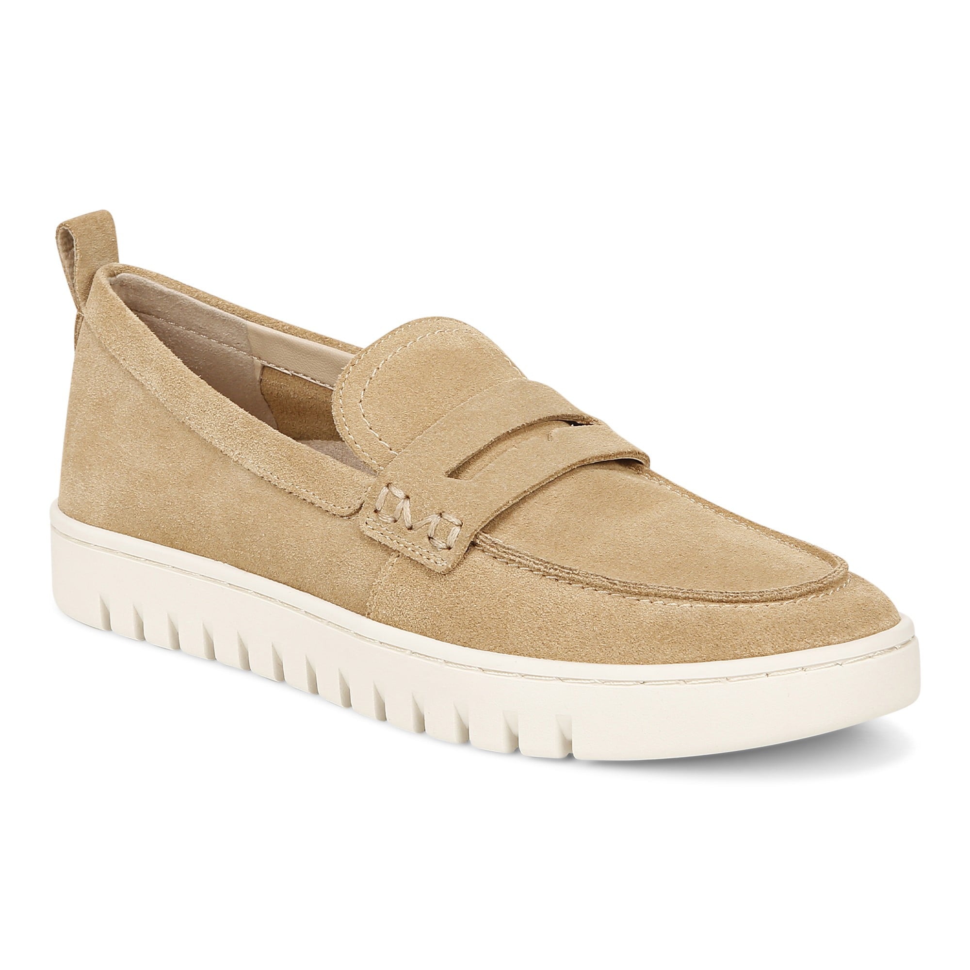 Vionic Uptown Women's Slip-On Loafer Moc Casual Shoes in Sand Suede