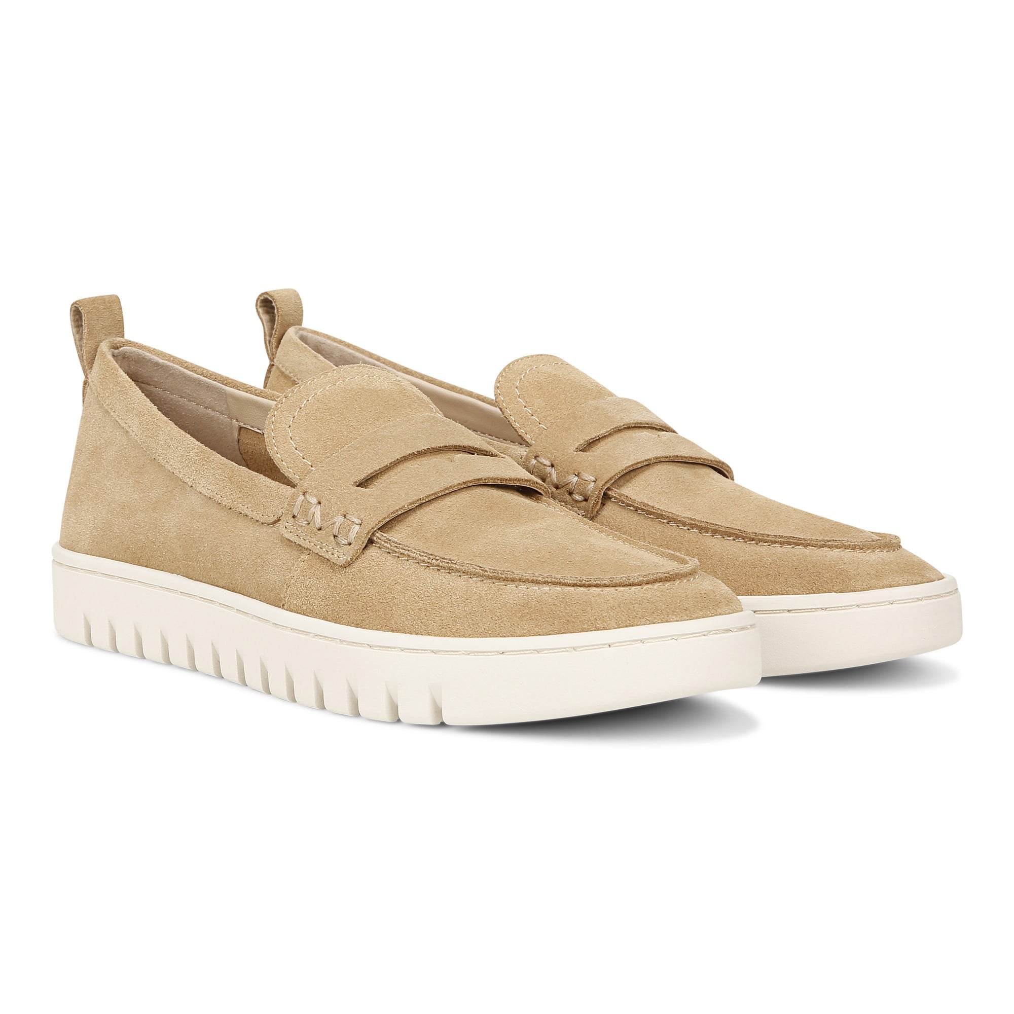 Vionic Uptown Women's Slip-On Loafer Moc Casual Shoes - Sand Suede - Pair