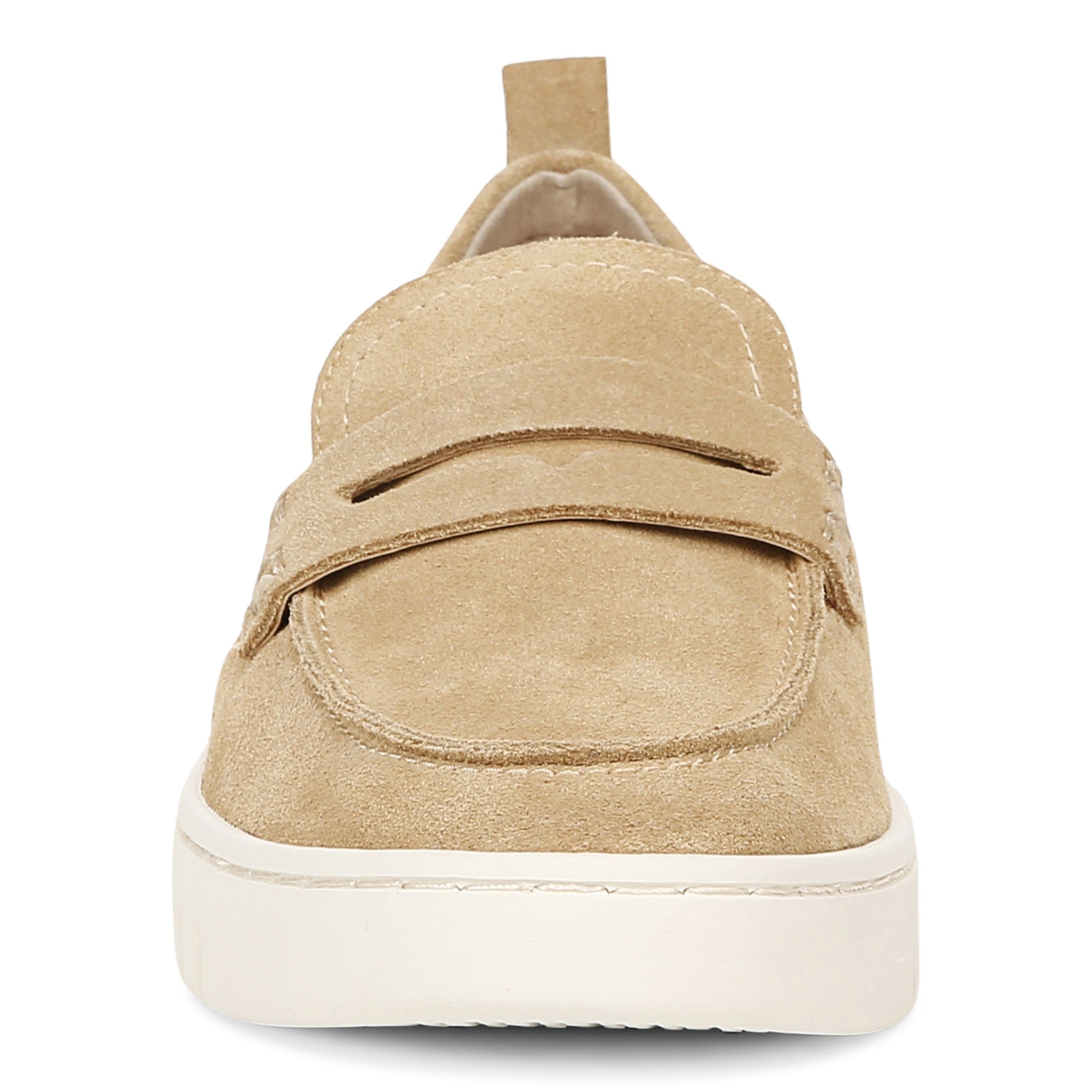Vionic Uptown Women's Slip-On Loafer Moc Casual Shoes - Sand Suede - Front