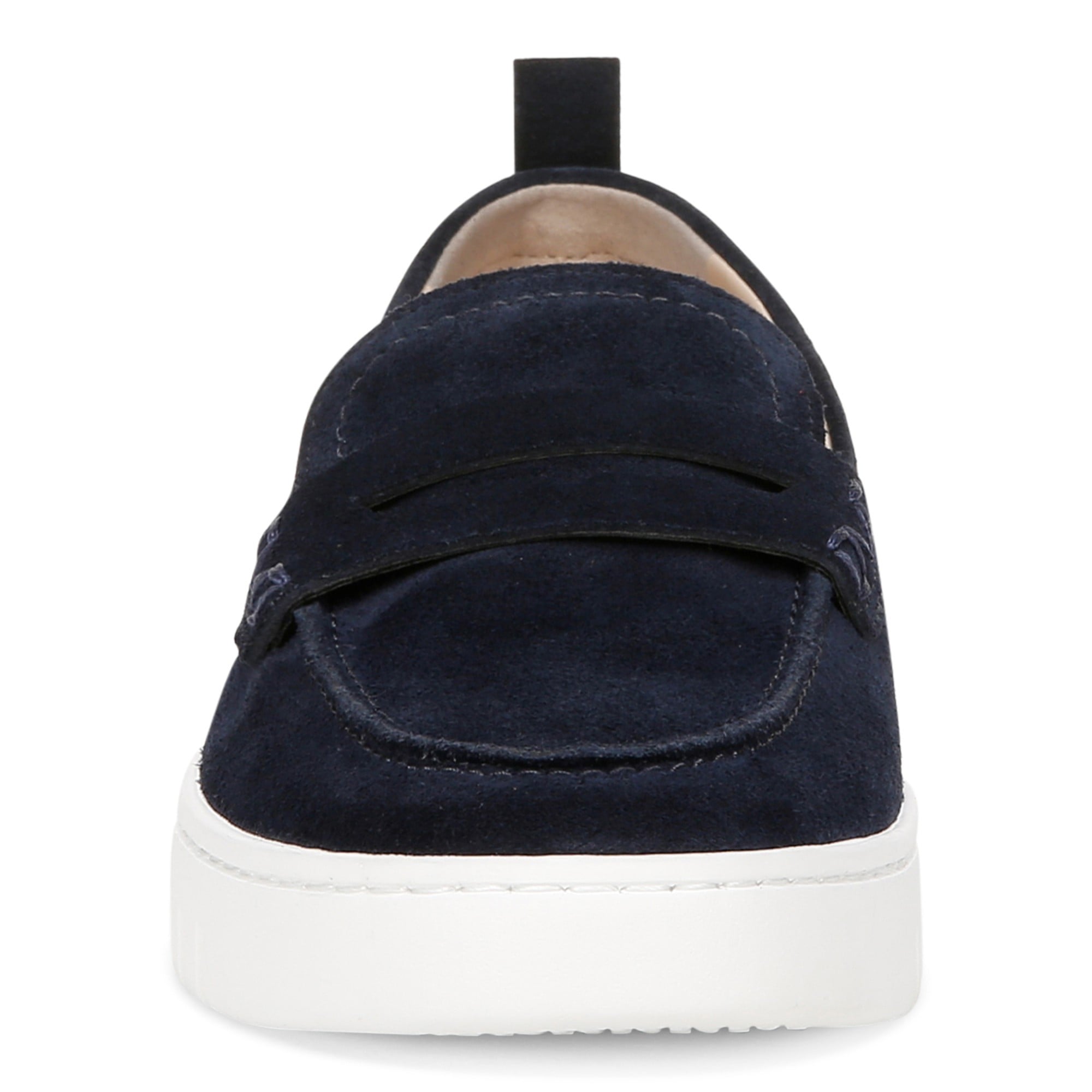 Vionic Uptown Women's Slip-On Loafer Moc Casual Shoes - Navy/ White - Front