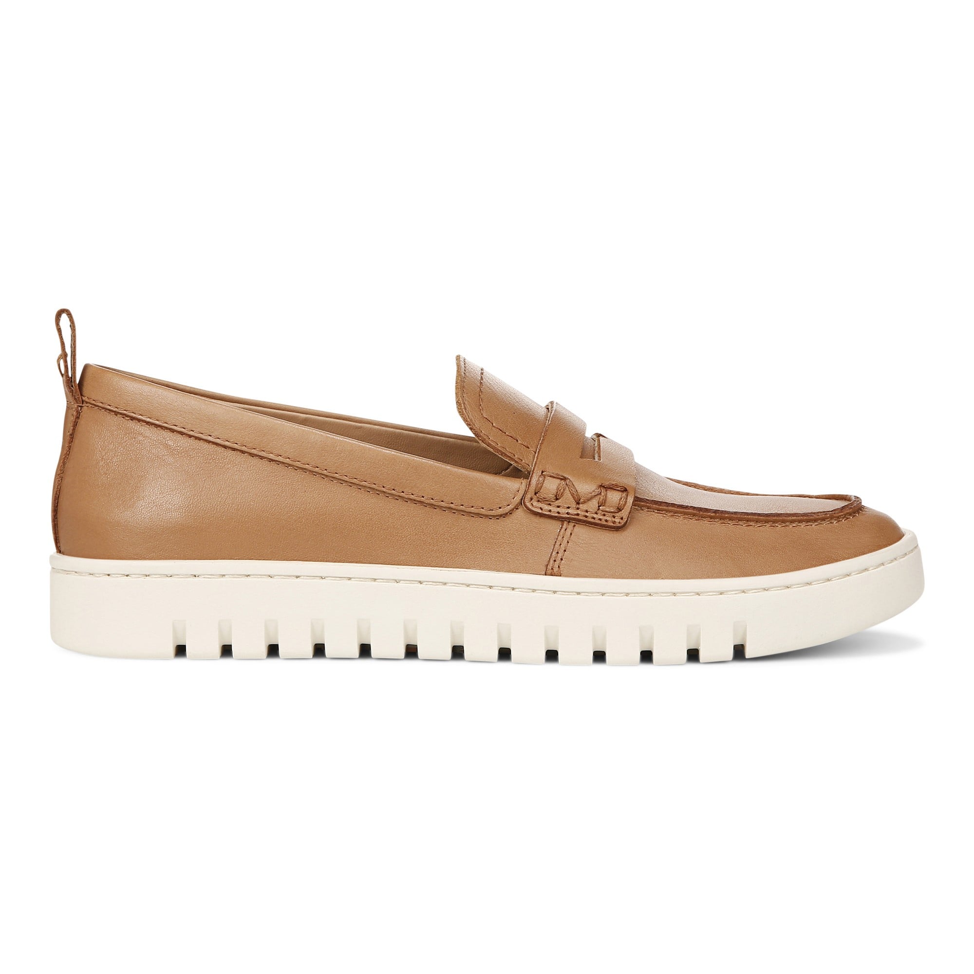 Vionic Uptown Women's Slip-On Loafer Moc Casual Shoes - Camel Leather - Right side