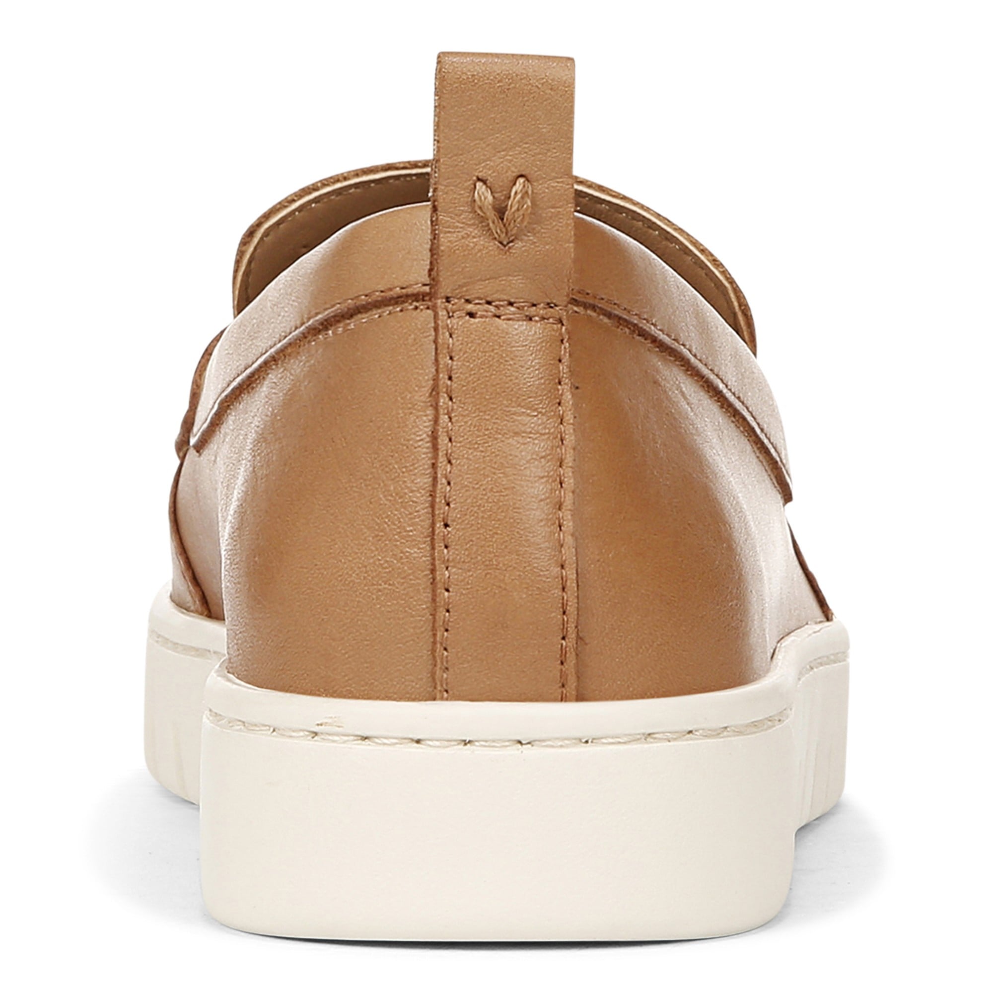 Vionic Uptown Women's Slip-On Loafer Moc Casual Shoes - Camel Leather - Back
