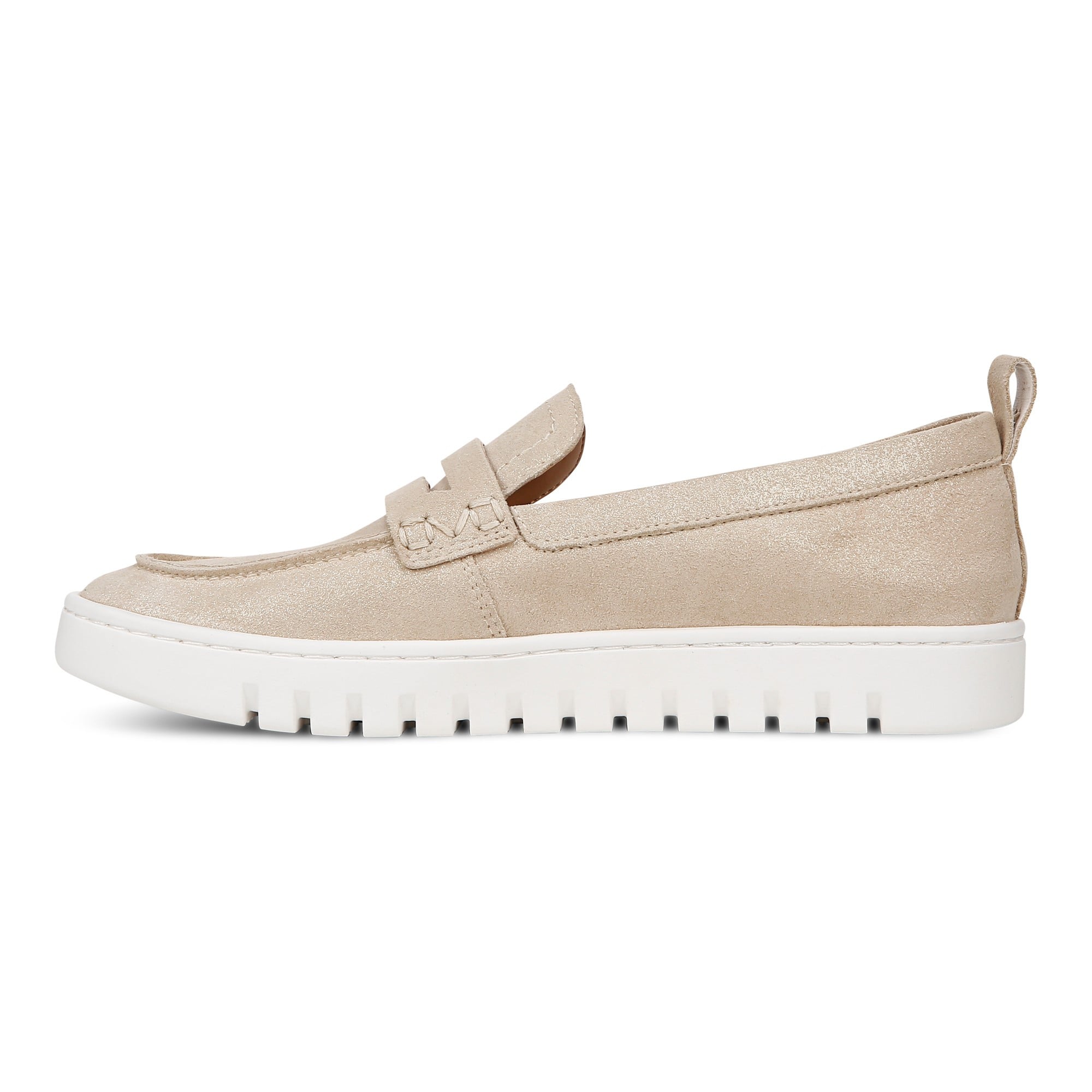 Vionic Uptown Women's Slip-On Loafer Moc Casual Shoes - Gold Metallic - Left Side