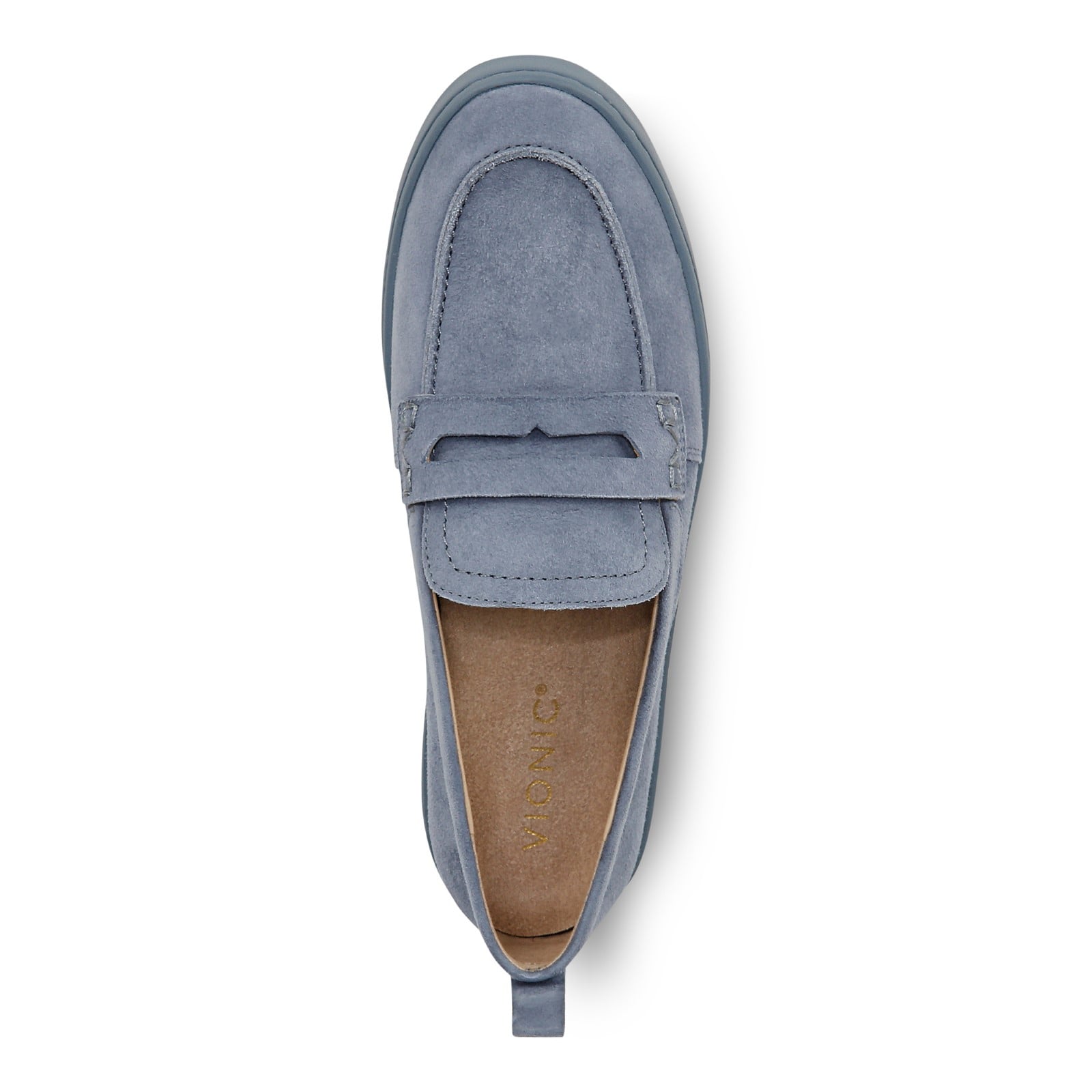 Vionic Uptown Women's Slip-On Loafer Moc Casual Shoes - Vintage Blue Haze - Top