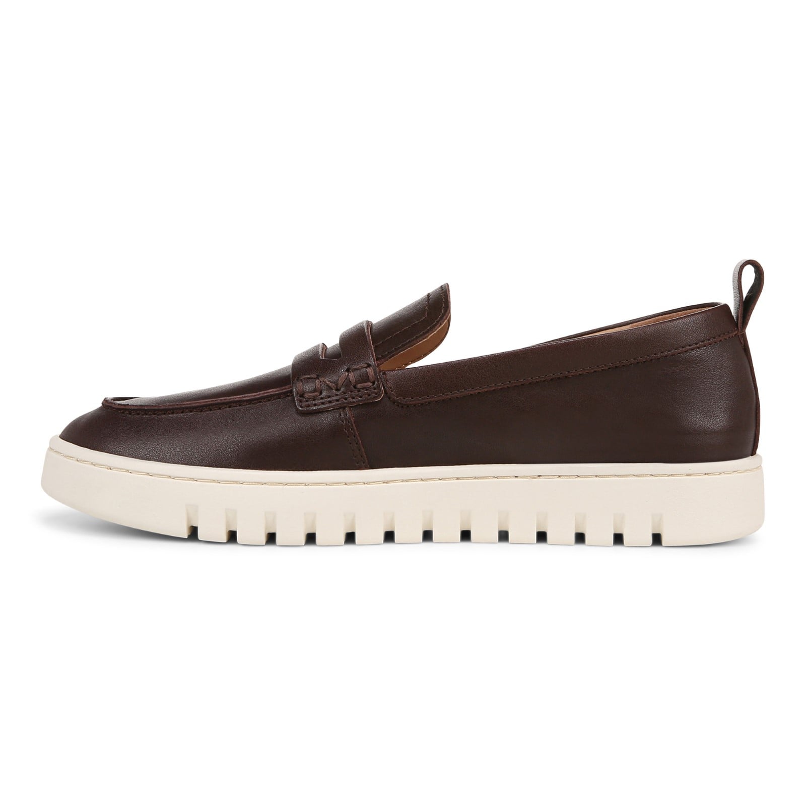 Vionic Uptown Women's Slip-On Loafer Moc Casual Shoes - Dark Brown - Left Side