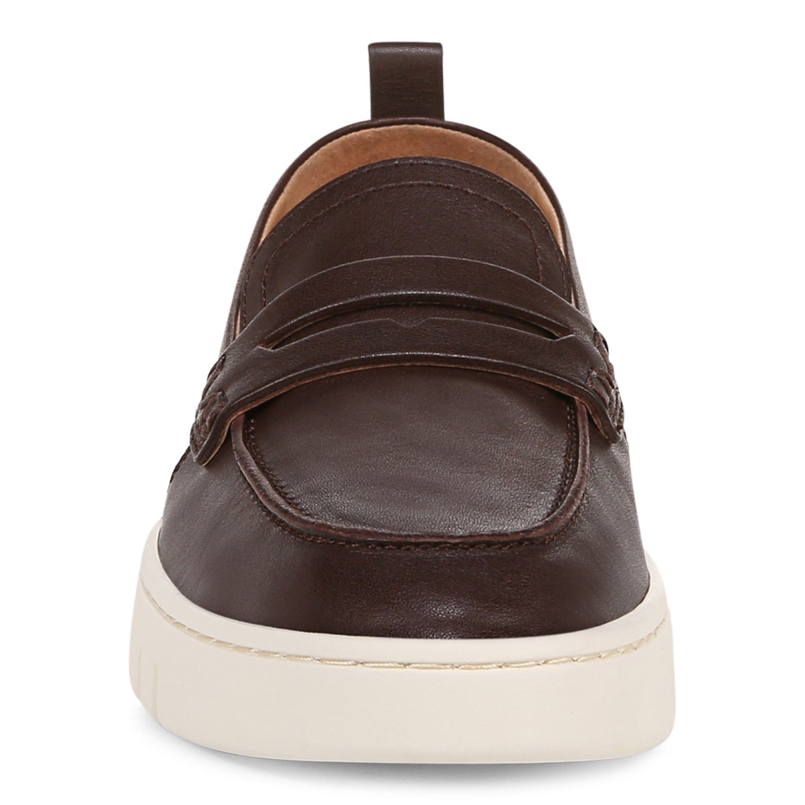 Vionic Uptown Women's Slip-On Loafer Moc Casual Shoes - Dark Brown - Front