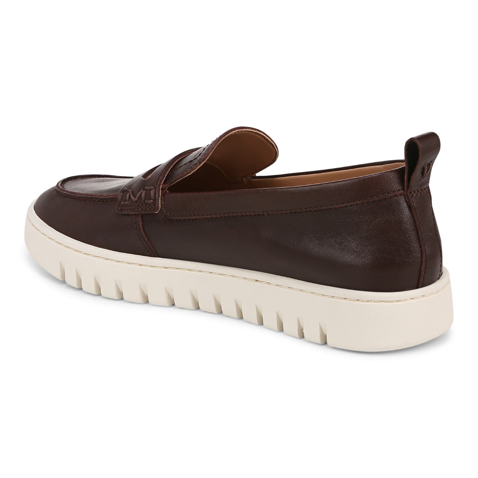 Vionic Uptown Women's Slip-On Loafer Moc Casual Shoes - Dark Brown - Back angle