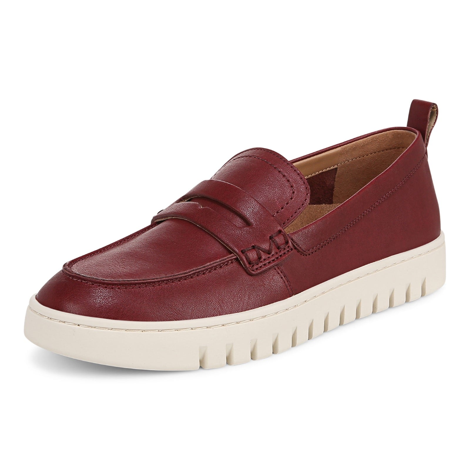 Vionic Uptown Women's Slip-On Loafer Moc Casual Shoes - Syrah - Left angle