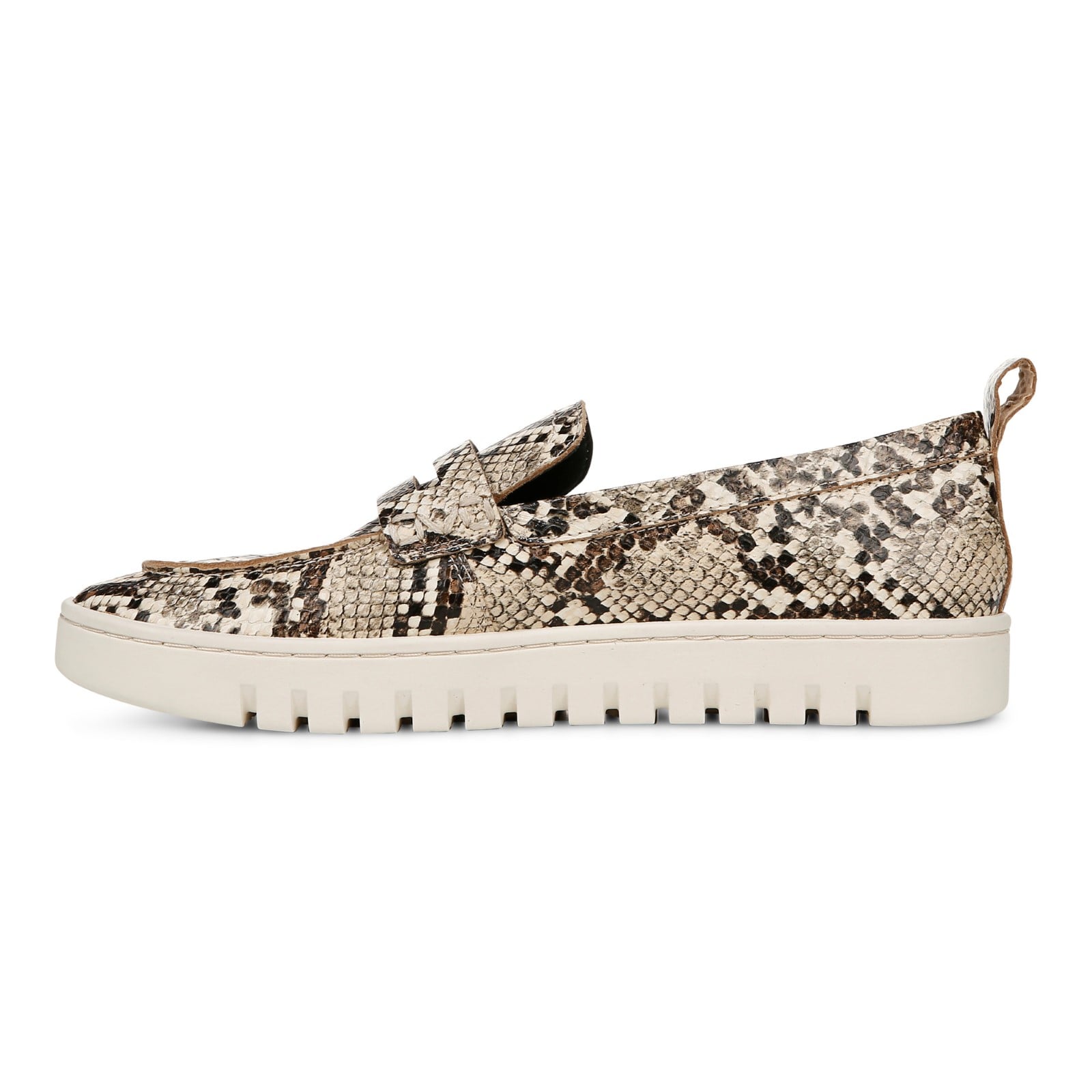 Vionic Uptown Women's Slip-On Loafer Moc Casual Shoes - Ivory Multi - Left Side