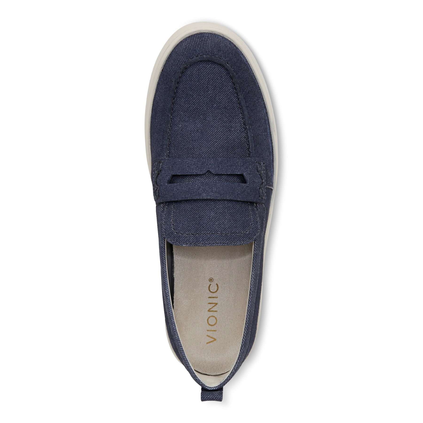Vionic Uptown Women's Slip-On Loafer Moc Casual Shoes - Dark Denim - Top