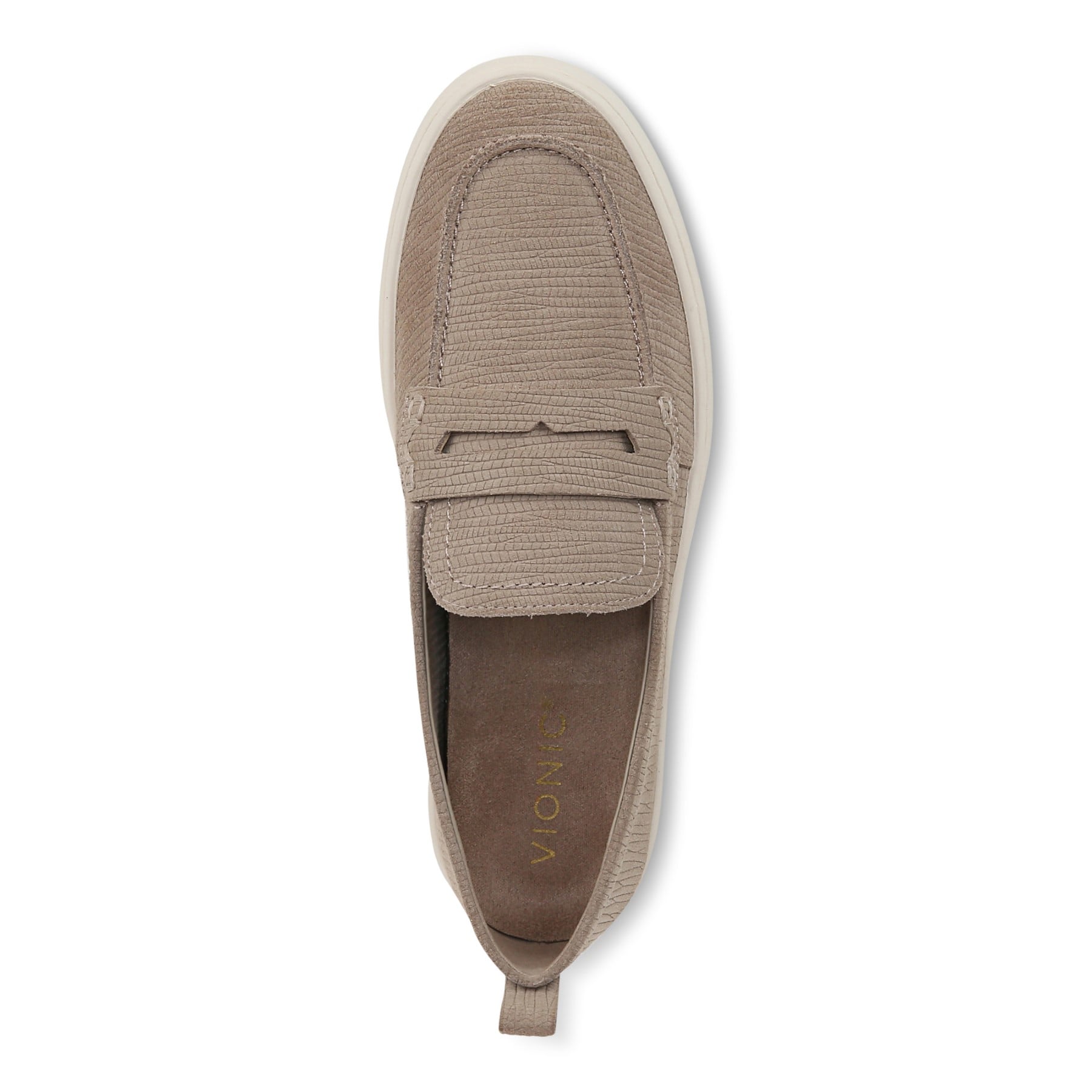 Vionic Uptown Women's Slip-On Loafer Moc Casual Shoes - Cobblestone - Top