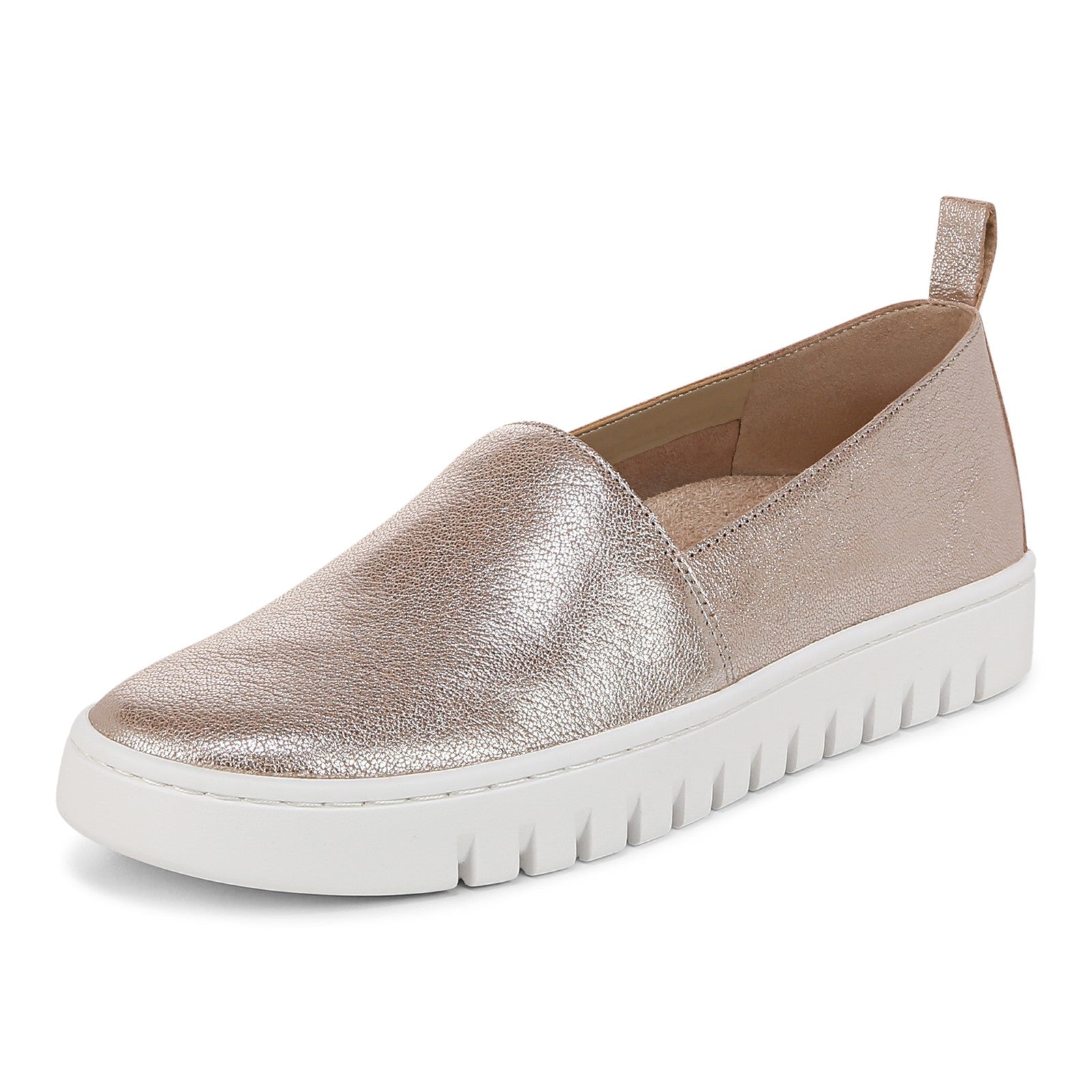 Vionic Uptown A-lin womens Slip On/Loafer/Moc Shoe - Champagne - Left angle