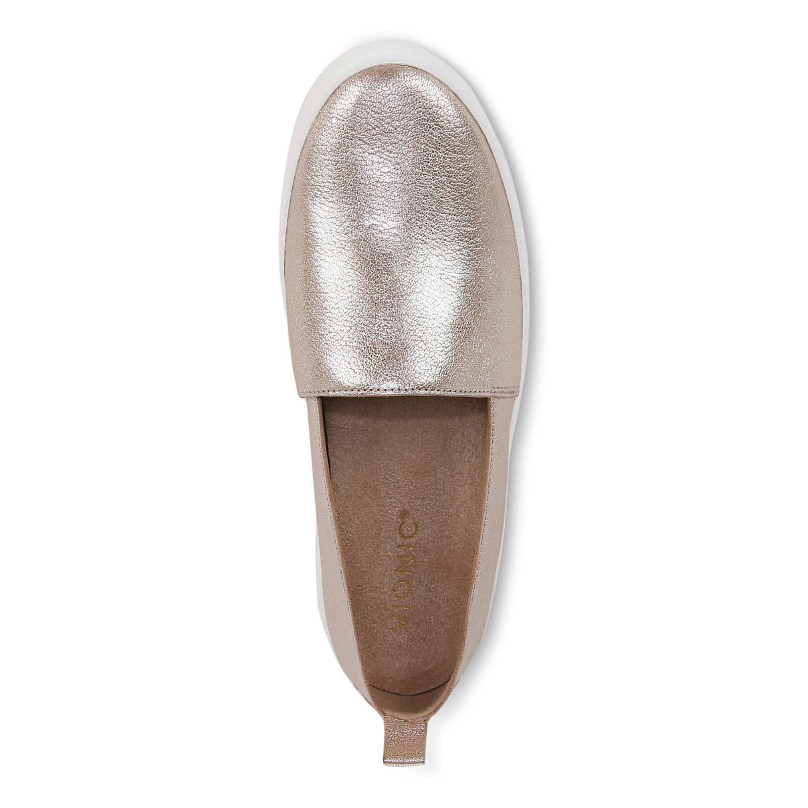 Vionic Uptown A-lin womens Slip On/Loafer/Moc Shoe - Champagne - Top
