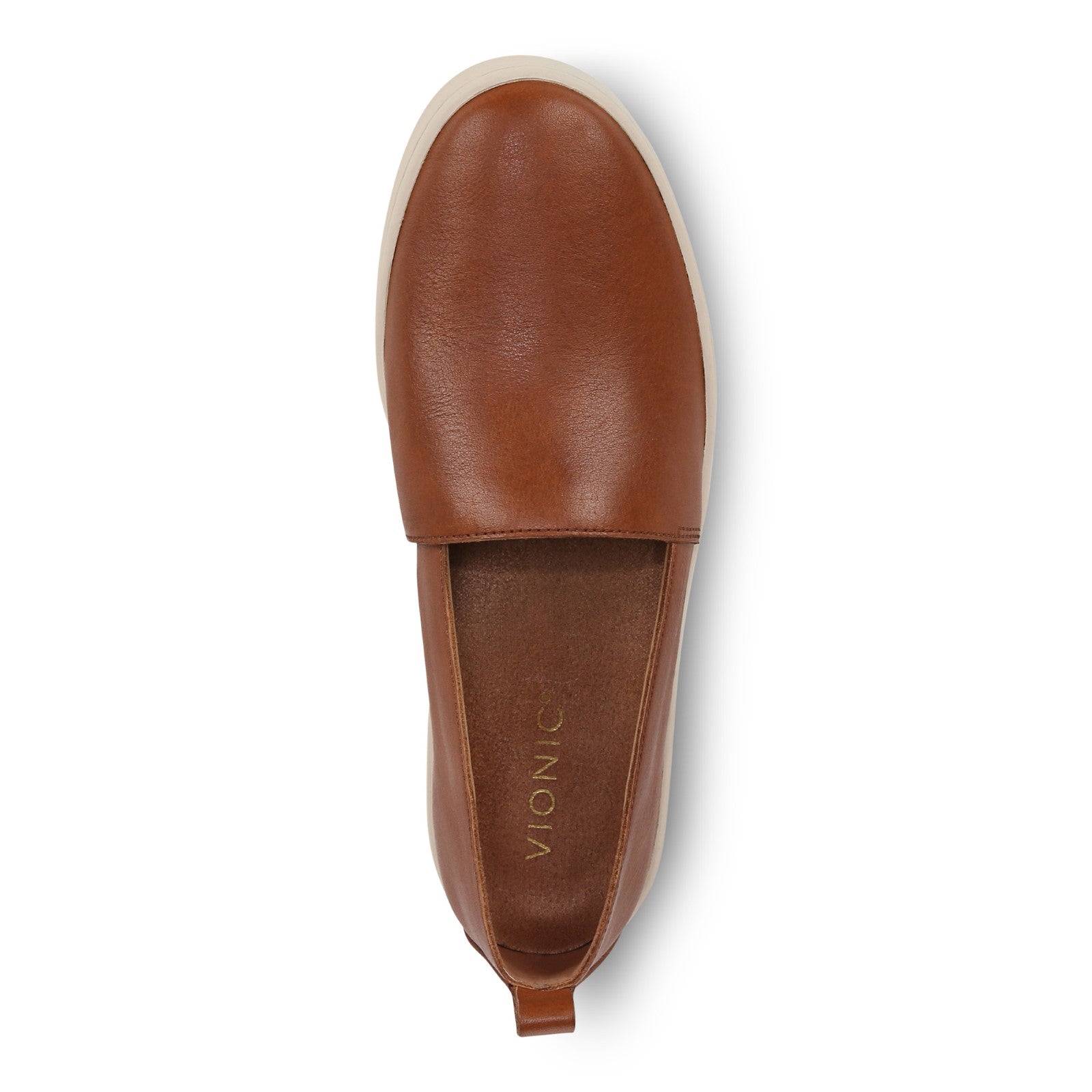 Vionic Uptown A-lin womens Slip On/Loafer/Moc Shoe - Tan - Top