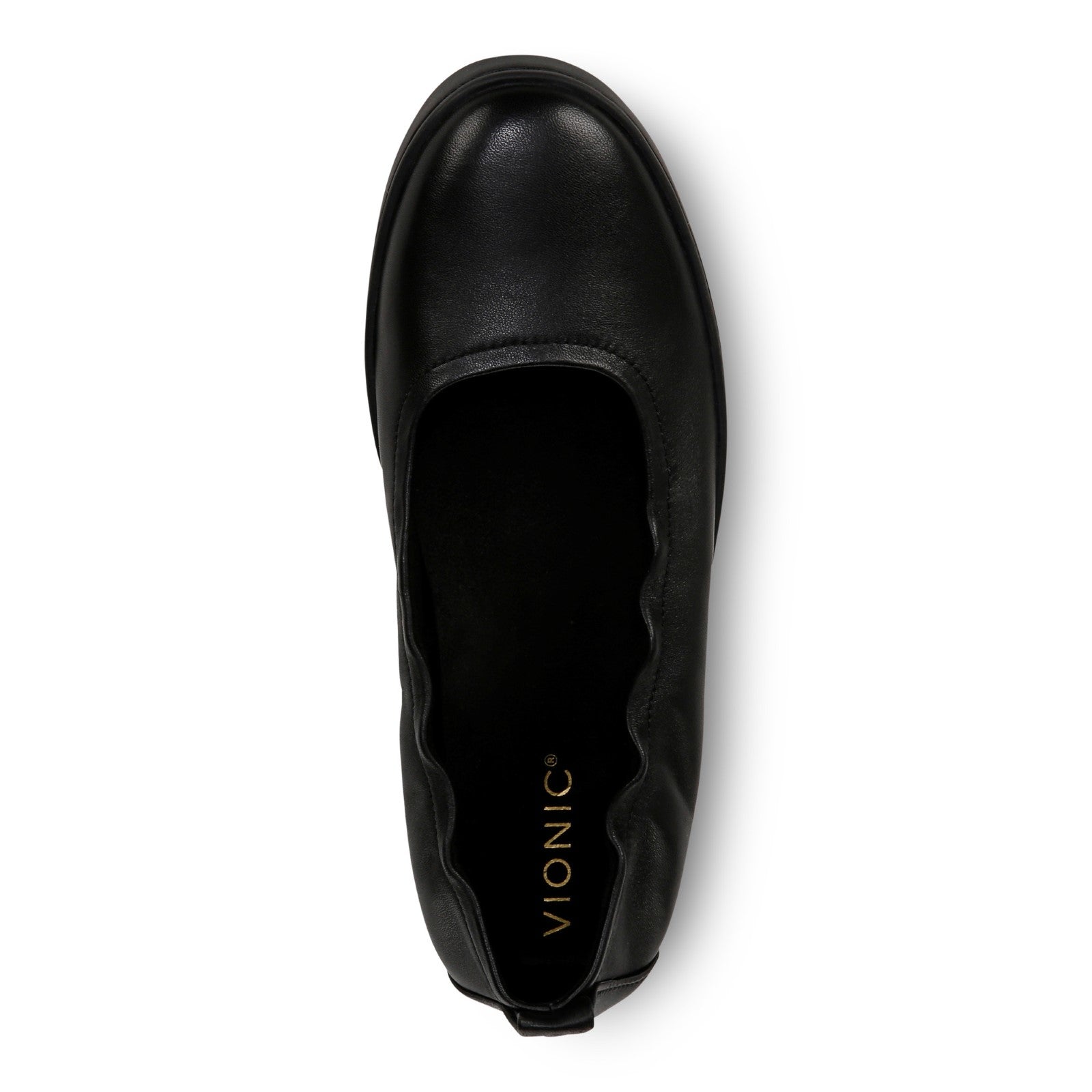 Vionic Uptown Balle womens Slip On/Loafer/Moc Shoe - Black - Top