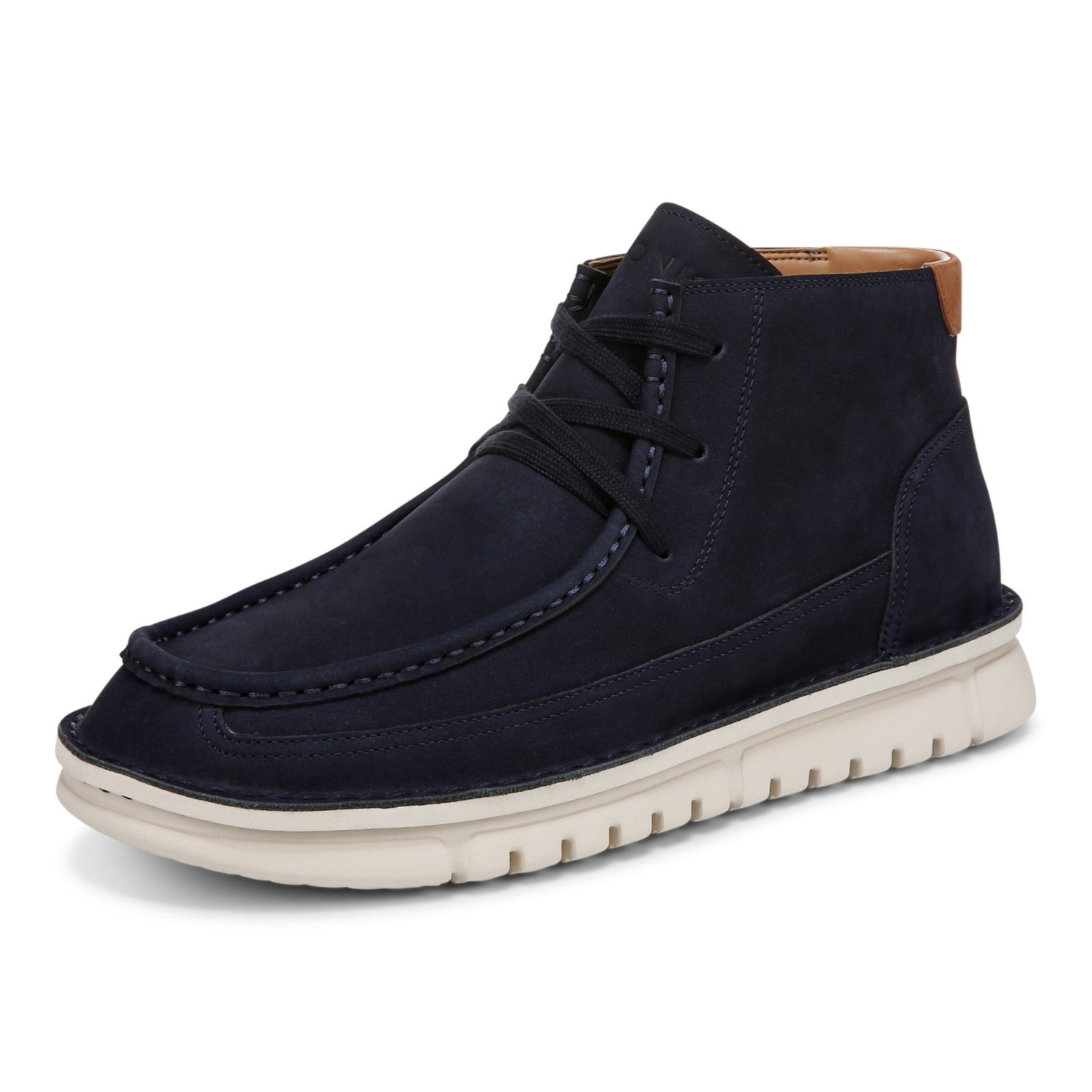 Vionic Uptown Chukk mens Chukka Short Boot - Navy Blazer - Left angle