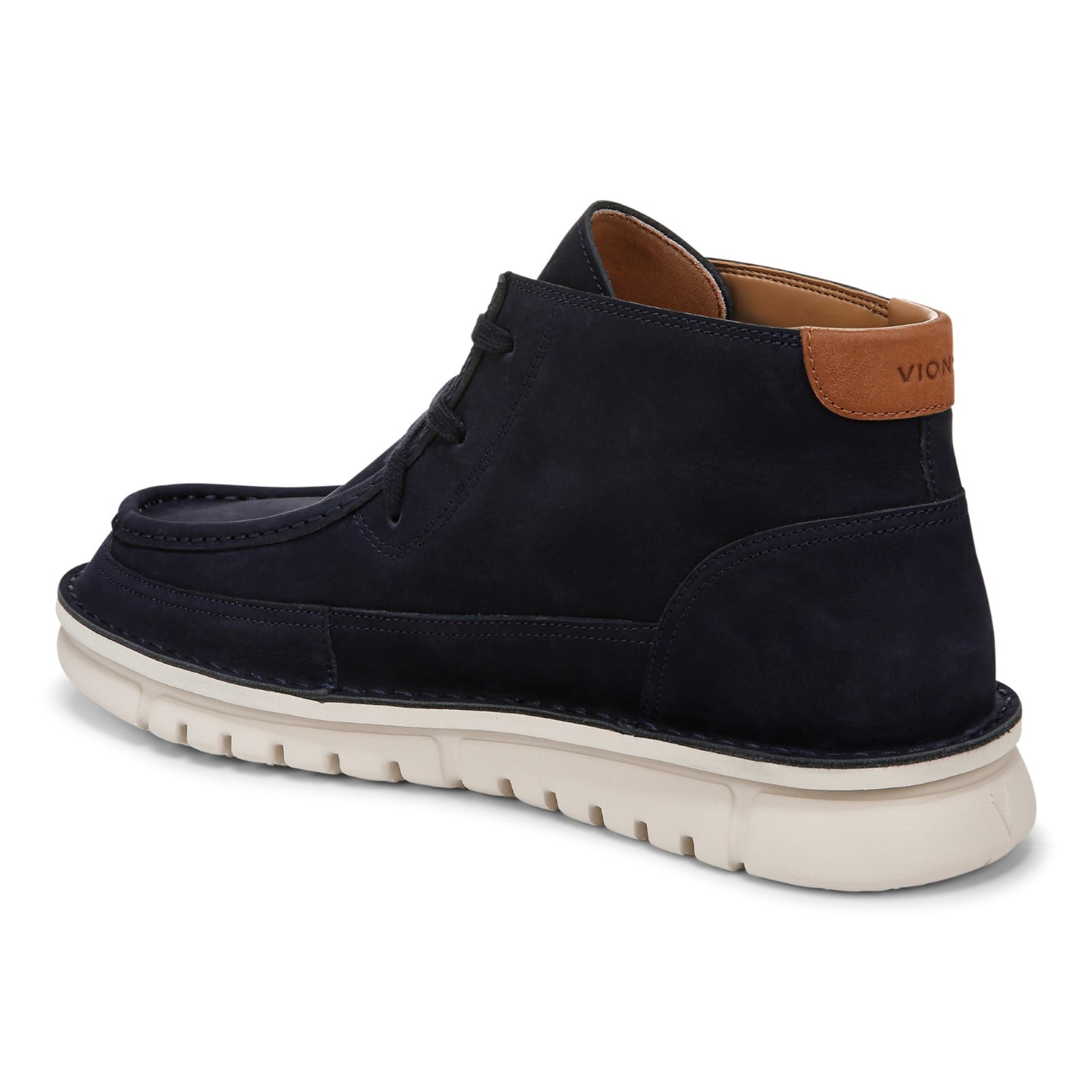 Vionic Uptown Chukk mens Chukka Short Boot - Navy Blazer - Back angle