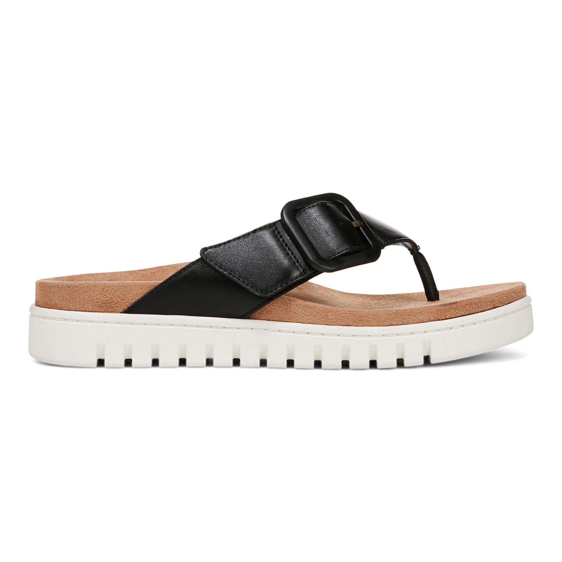 Vionic Uptown Marin Women's Platform Thong Sandal - Black - Right side