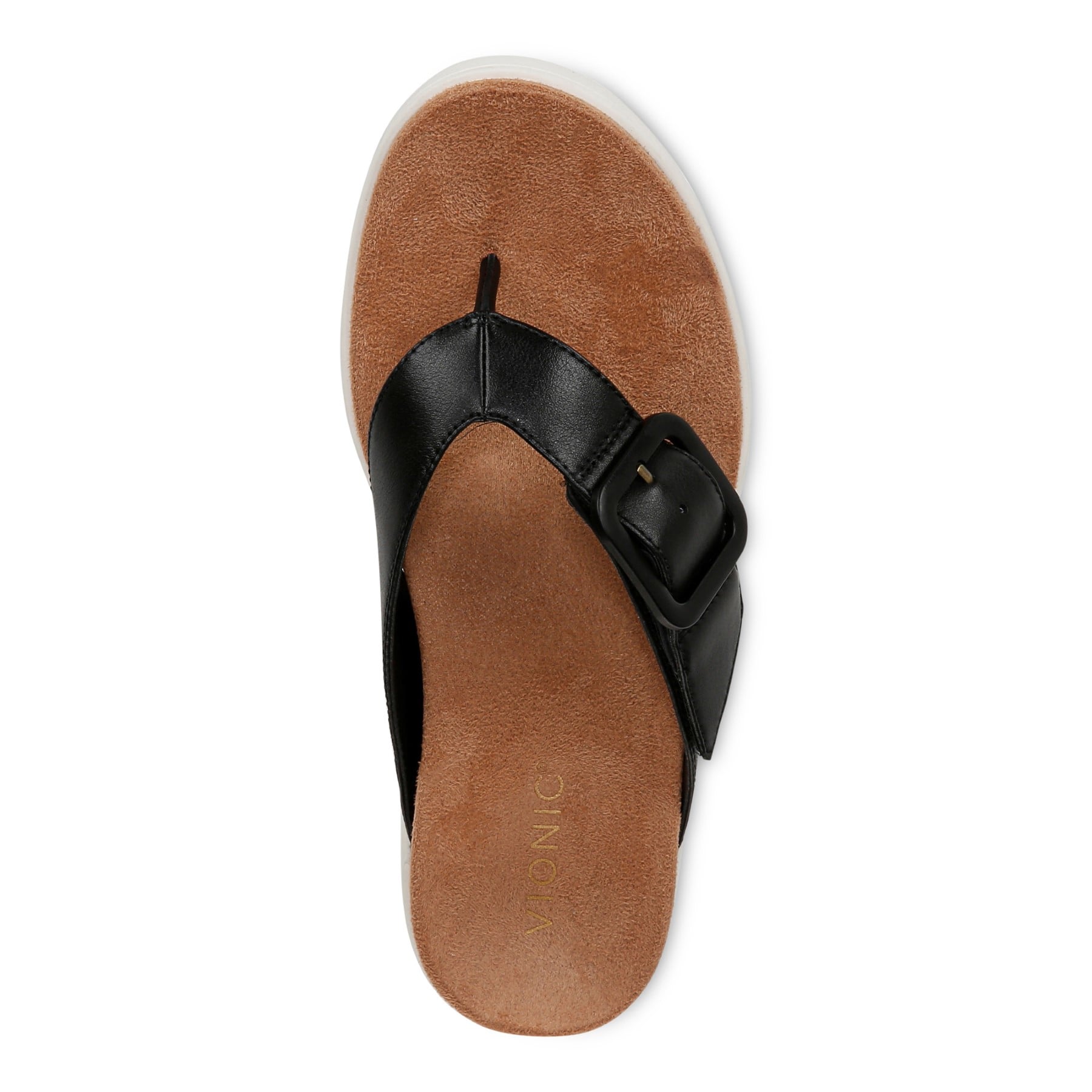 Vionic Uptown Marin Women's Platform Thong Sandal - Black - Top