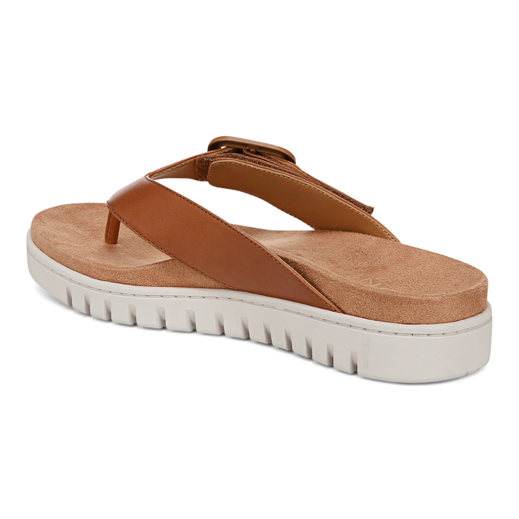 Vionic Uptown Marin Women's Platform Thong Sandal - Tan - Back angle