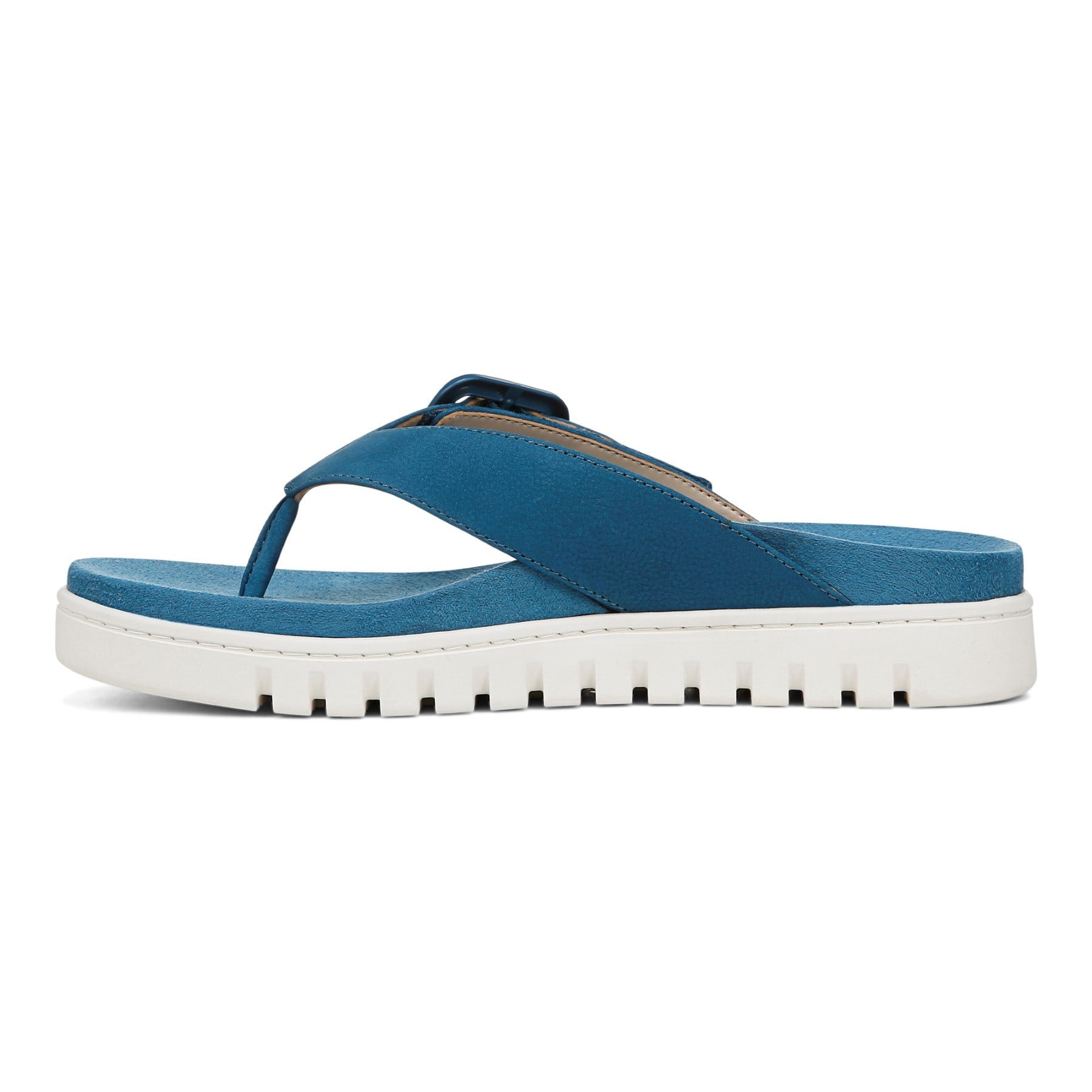 Vionic Uptown Marin Women's Platform Thong Sandal - Celestial Teal - Left Side