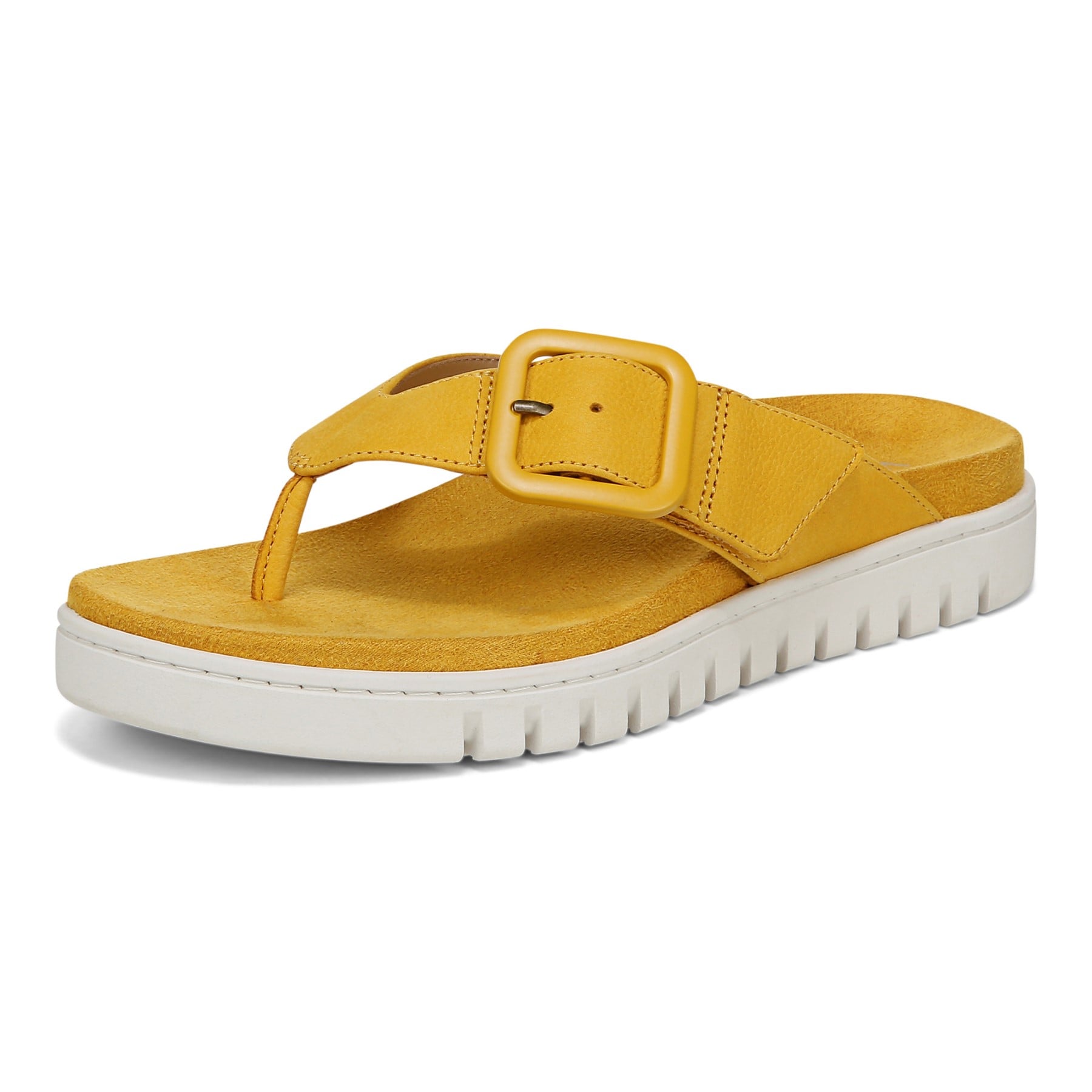 Vionic Uptown Marin Women's Platform Thong Sandal - Daffodil - Left angle