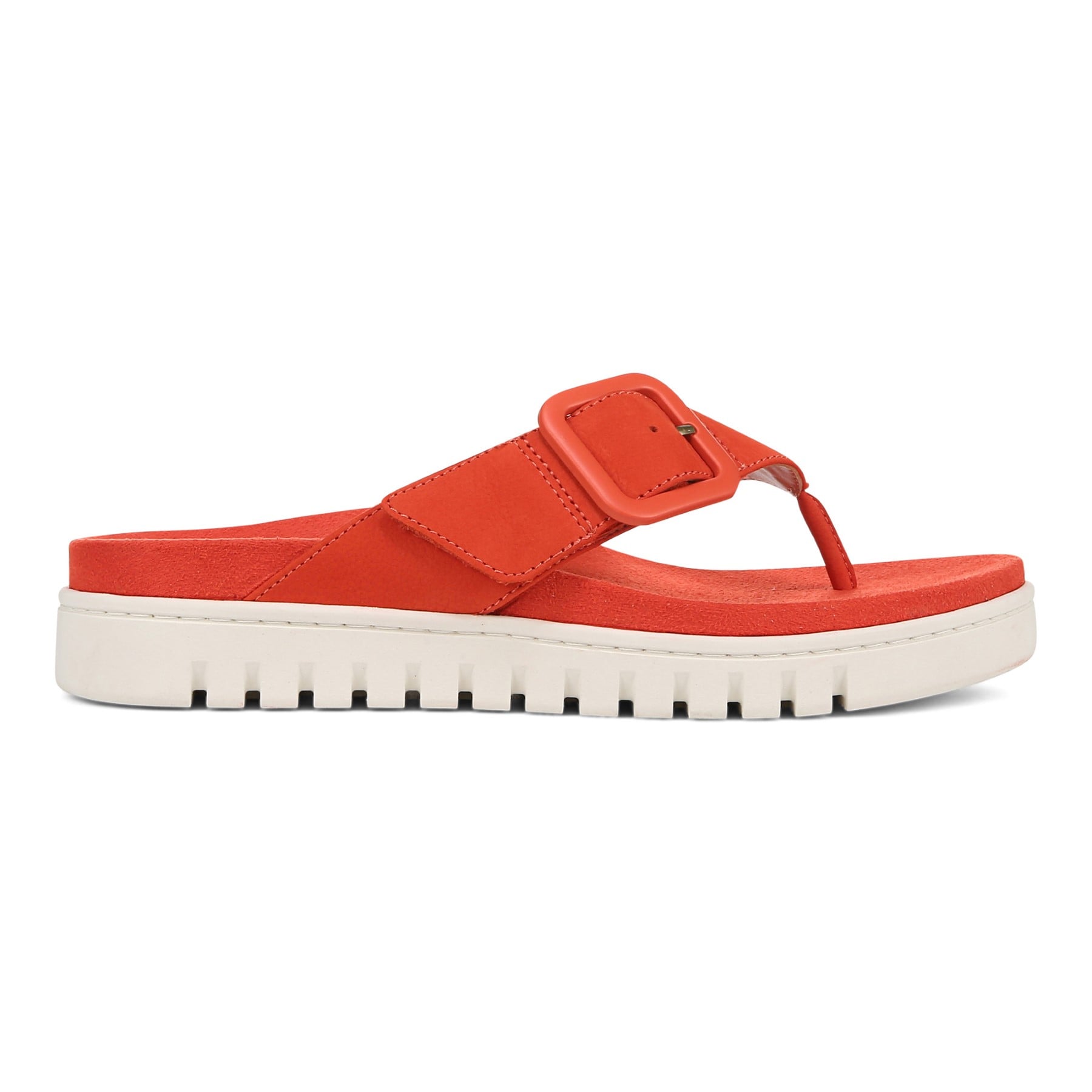 Vionic Uptown Marin Women's Platform Thong Sandal - Cherry Tomato - Right side
